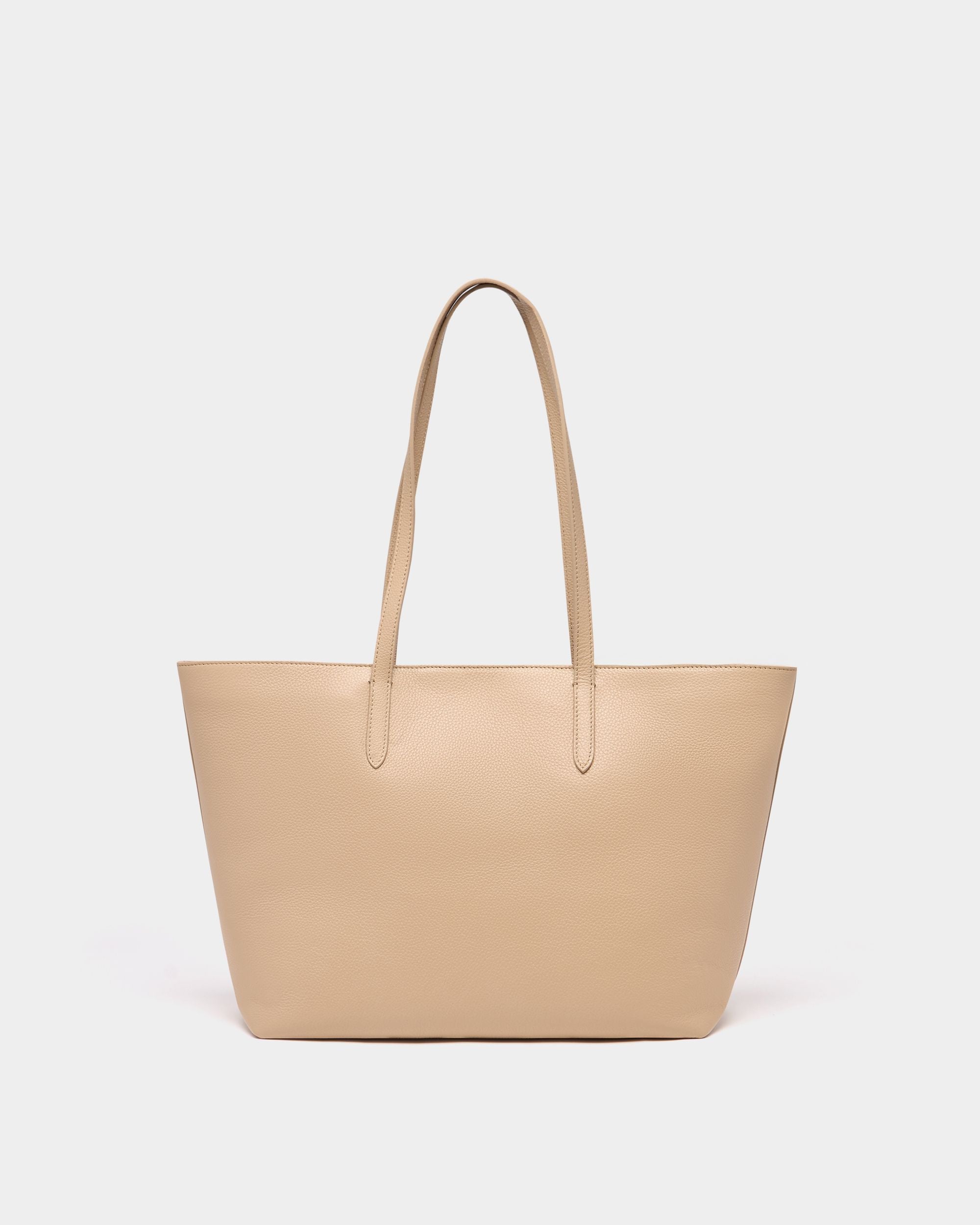 Bally Global - Hera Tote Bag in Beige Grained Leather - Beige