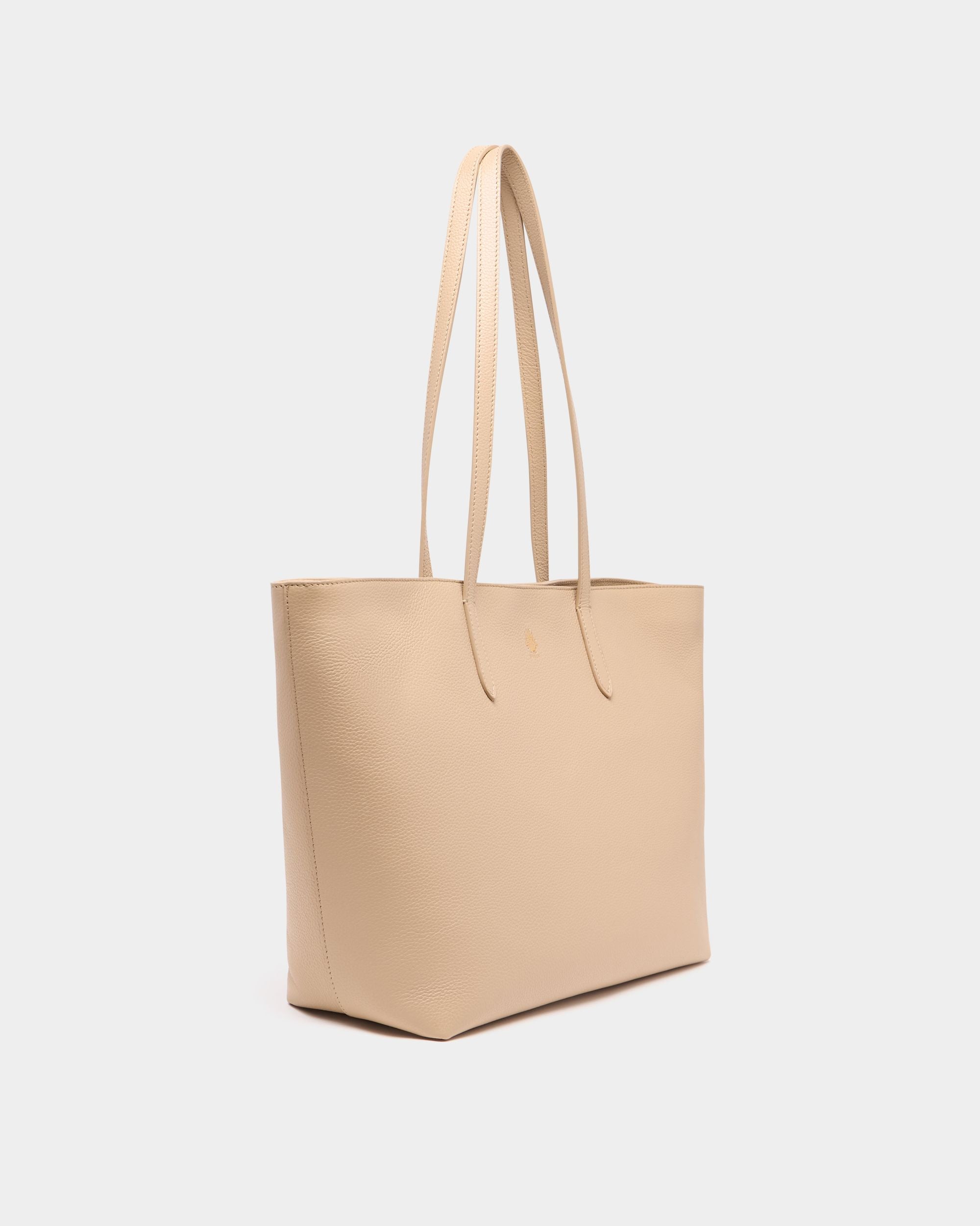 Bally Global - Hera Tote Bag in Beige Grained Leather - Beige