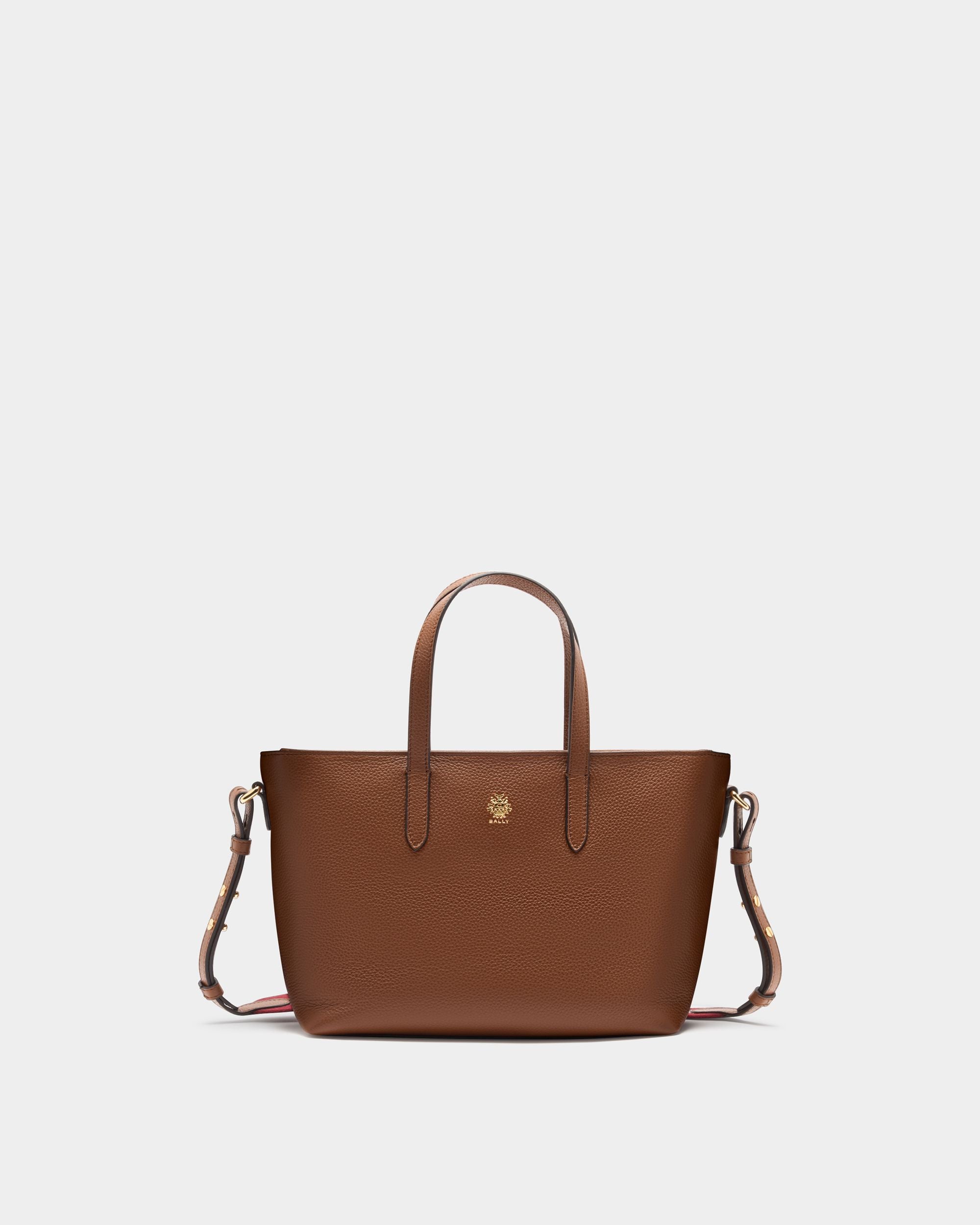 Bally Global - Hera Tote Bag in Brown Grained Leather - Brown