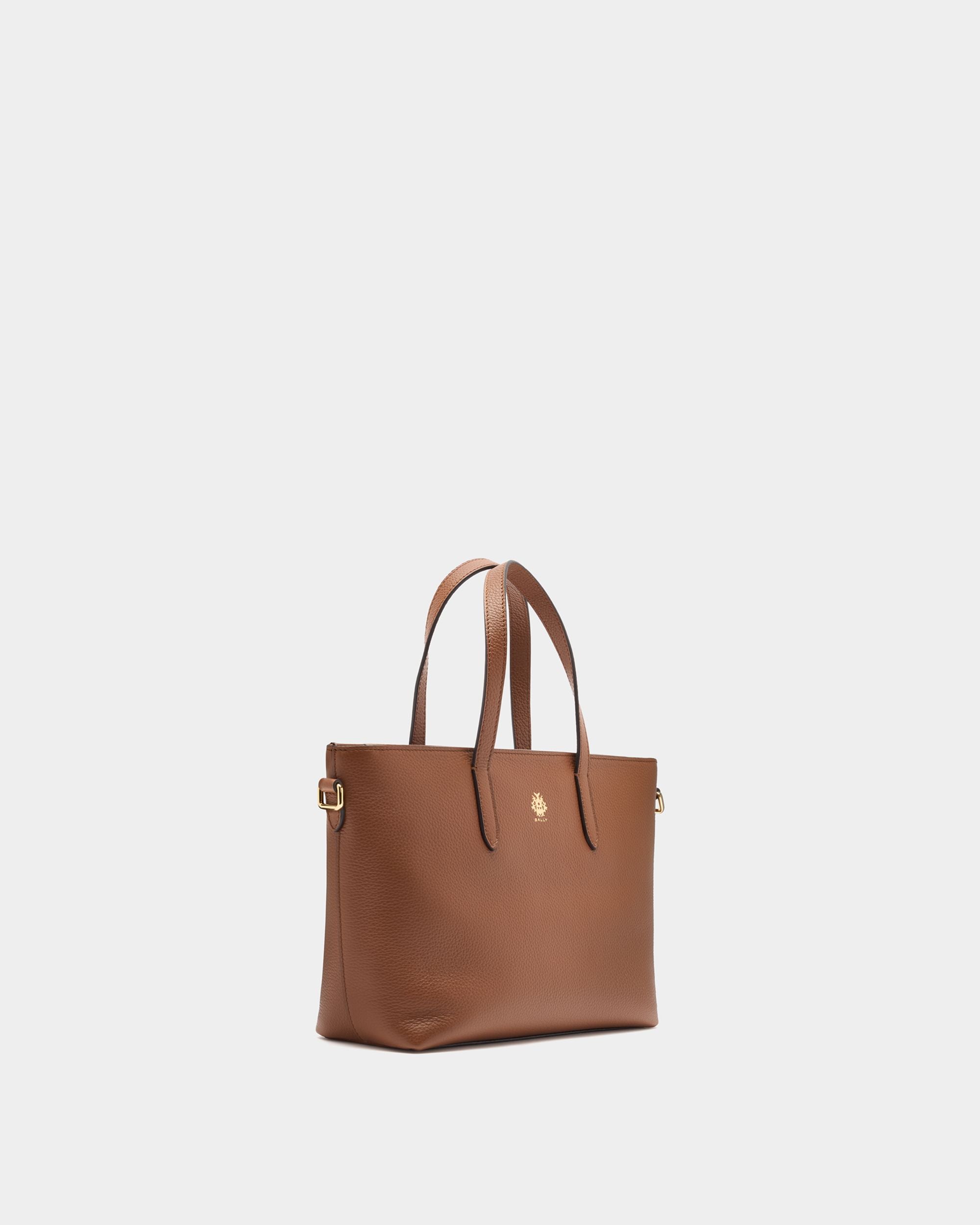 Bally Global - Hera Tote Bag in Brown Grained Leather - Brown