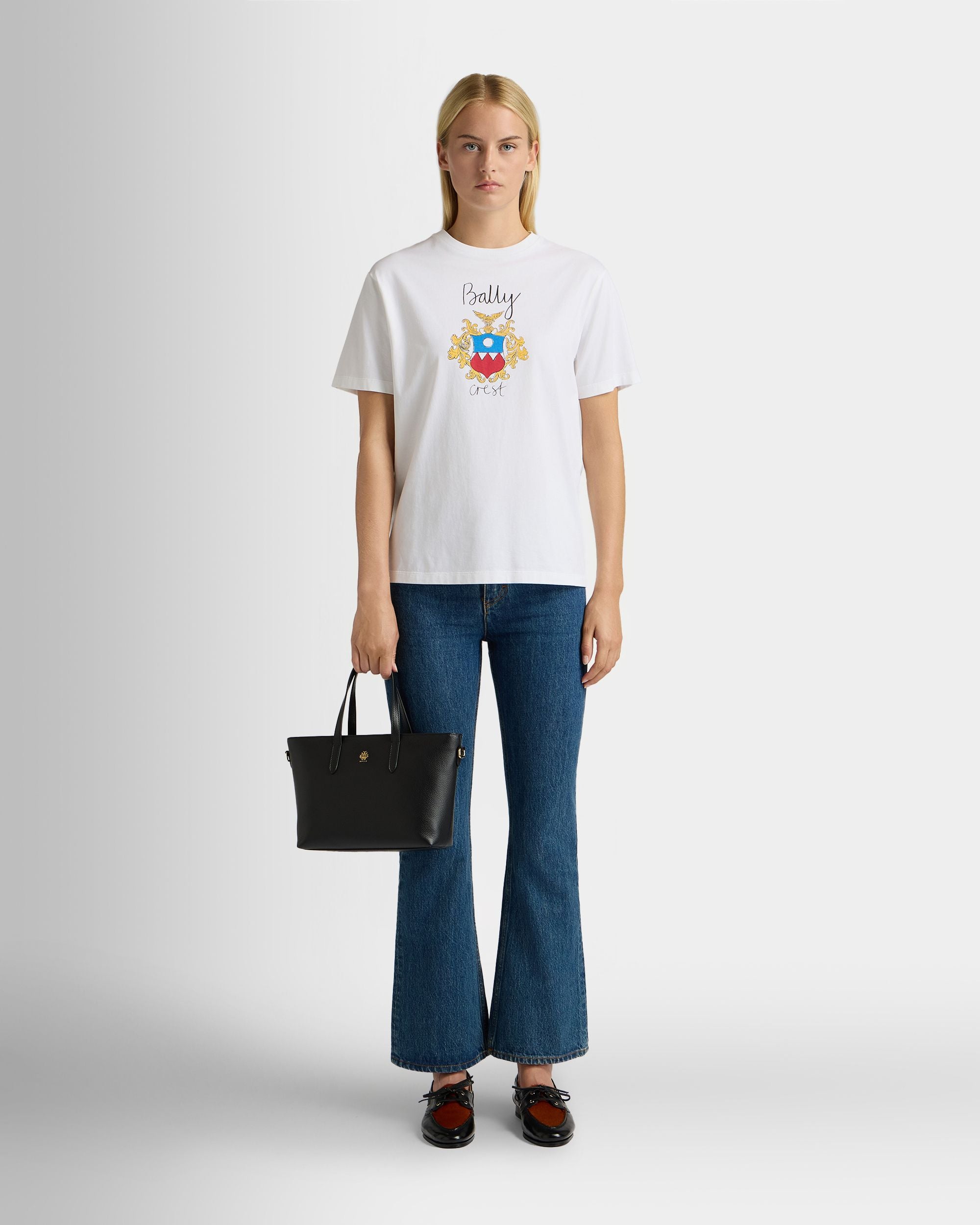 Bally Global - Tote Hera aus genarbtem Leder in Schwarz - Black