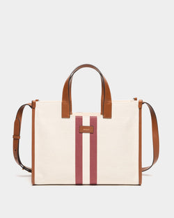 Easy Bally Tote Bag in Ivory Canvas