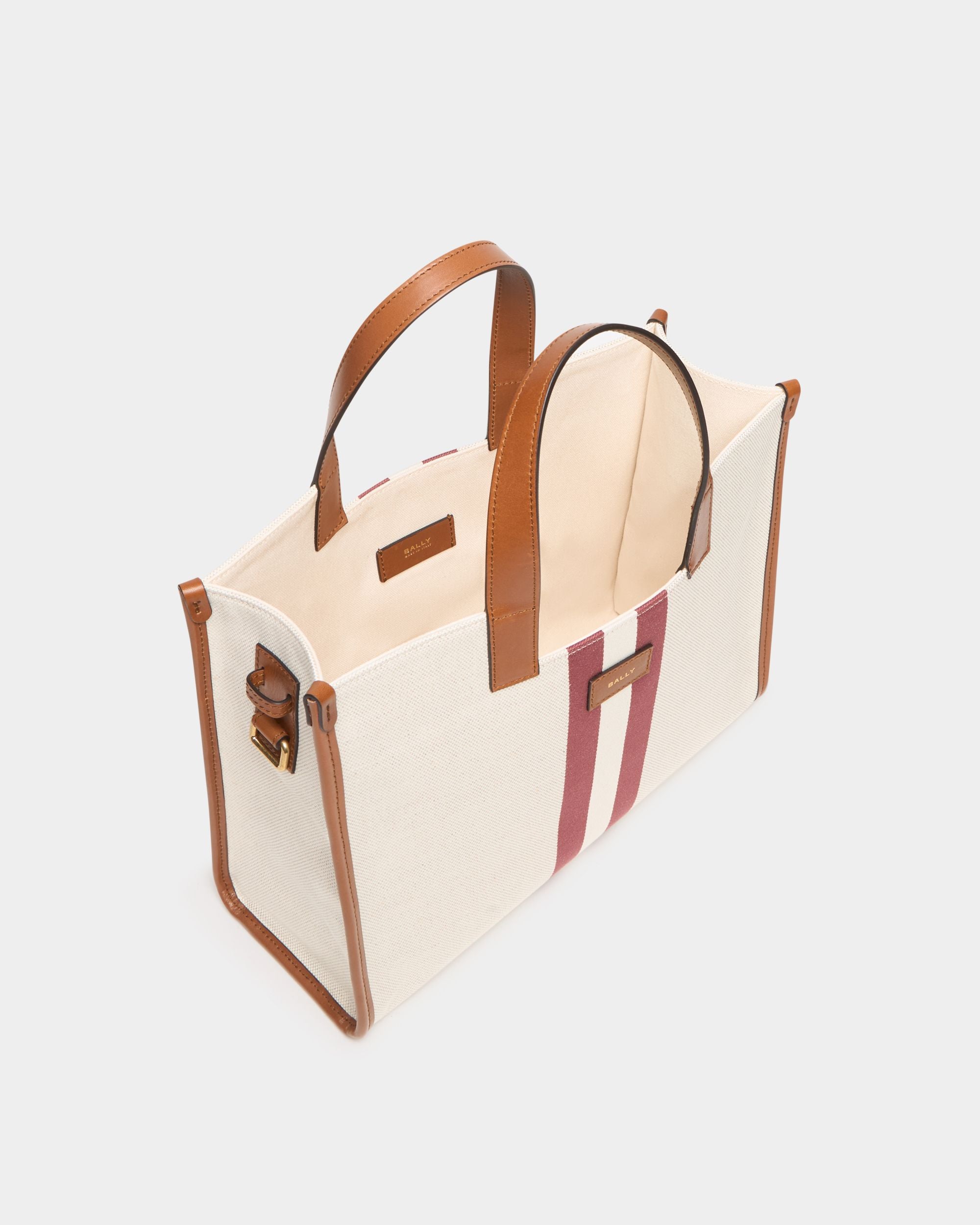 Bally Global - Easy Bally Tote Bag in Ivory Canvas - White