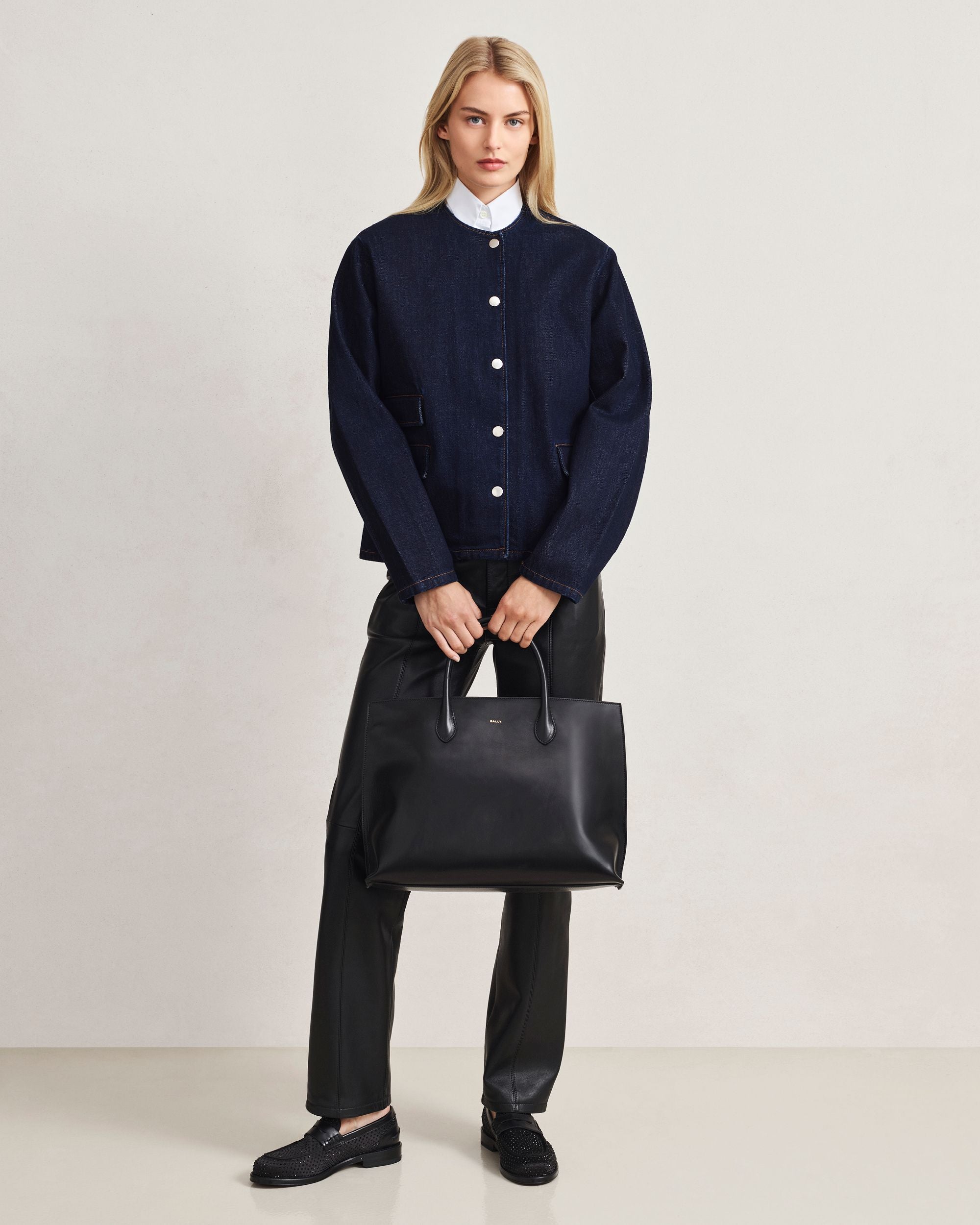Bally Global - Sac cabas Althea en cuir noir - Noir