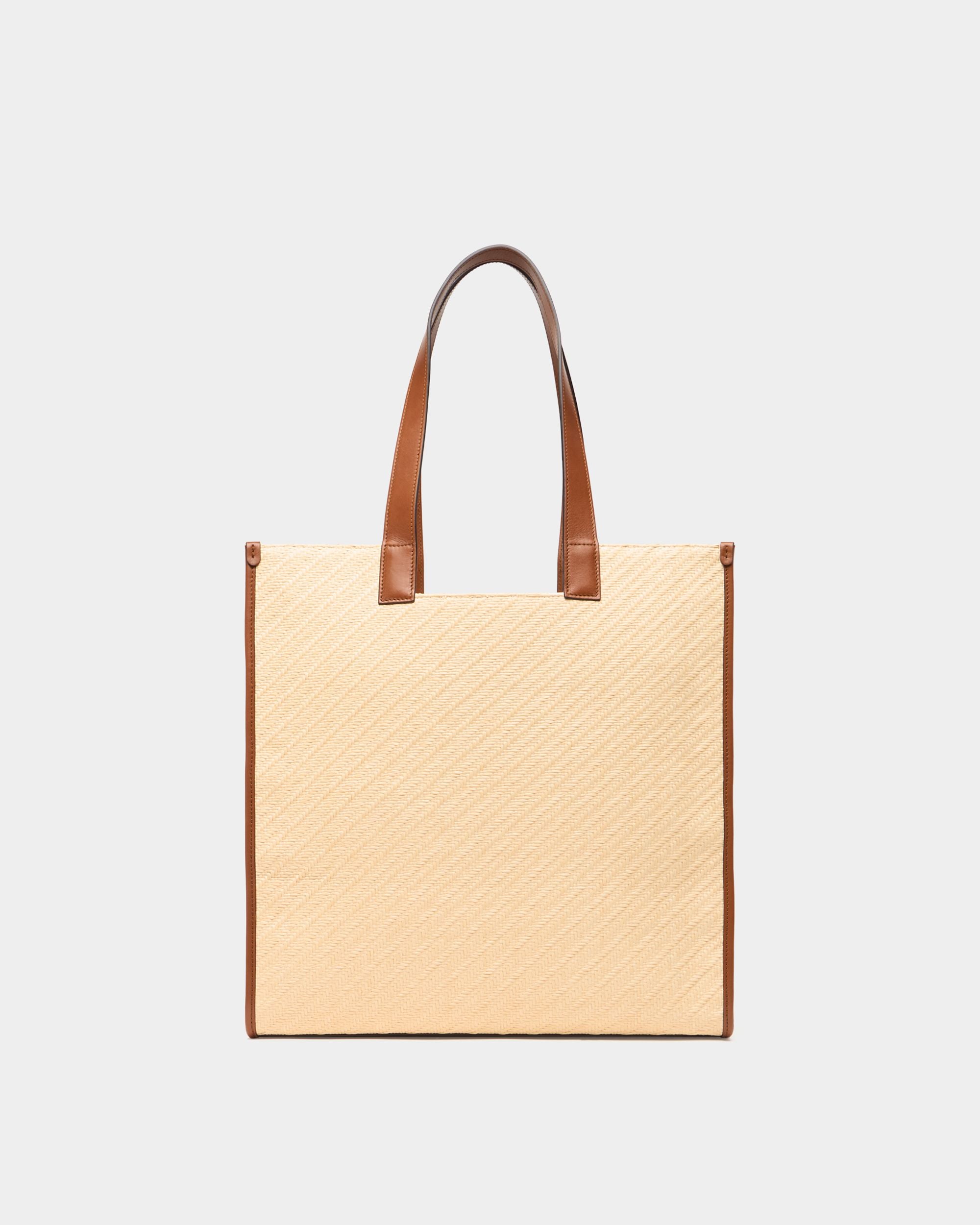 Bally Global - La Plage Tragetasche aus Stoff in Beige mit Bast-Effekt - Beige