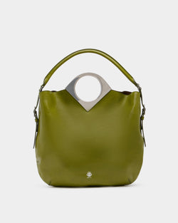 Sac D’épaule Anni En Cuir Matcha Green