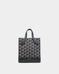 Bar Mini Tote Bag in Pennant Motif Denim