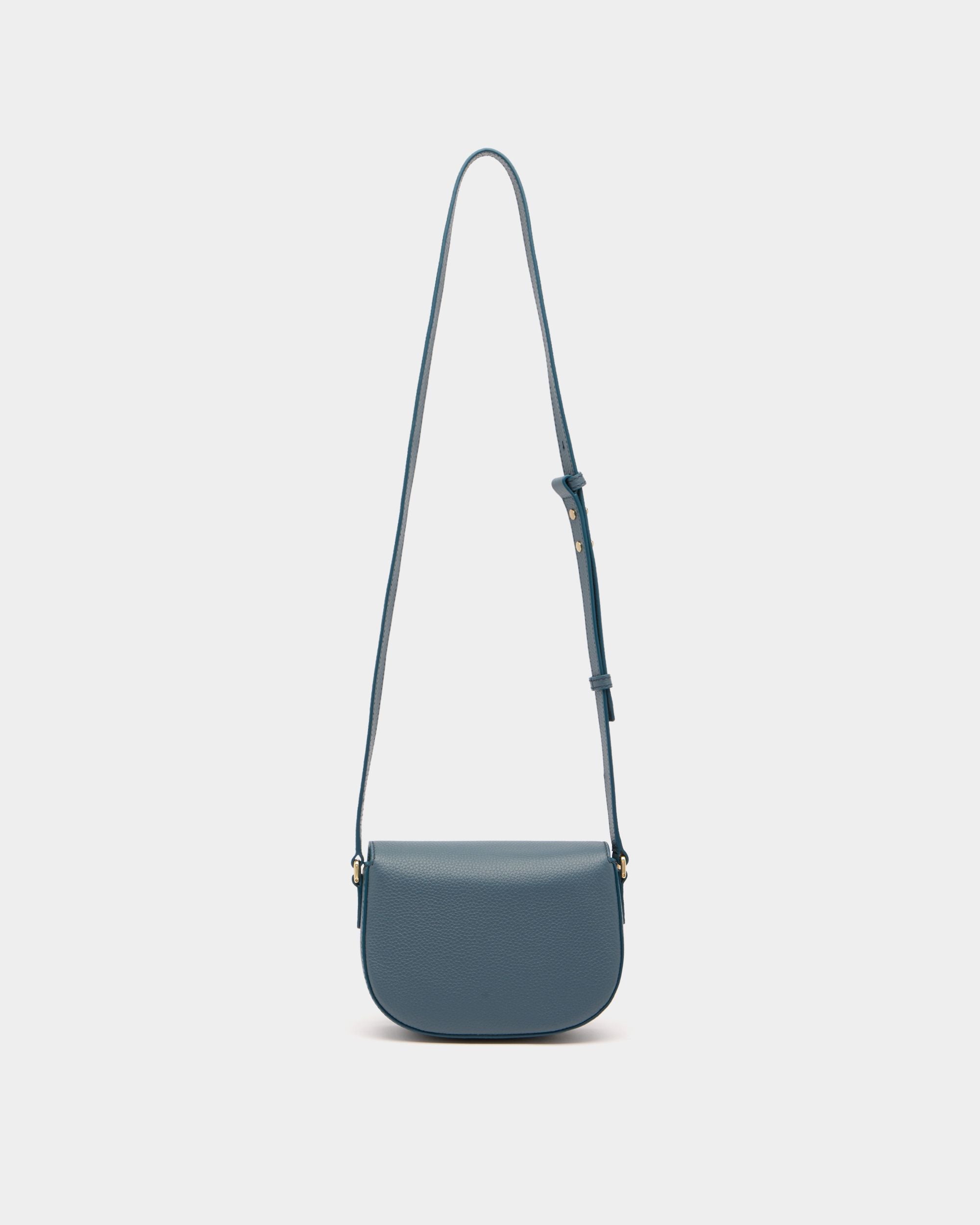 Bally Global - Mini Bag in Blue Grained Leather - Blue