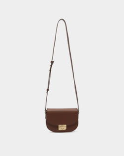 Mini Bag in Brown Grained Leather