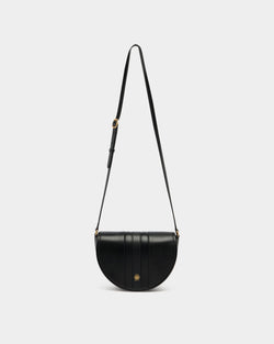 Signature Crossbody Bag in Black Leather