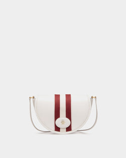 Bandolera Beckett De Piel Blanco Con Detalle Bally Ribbon