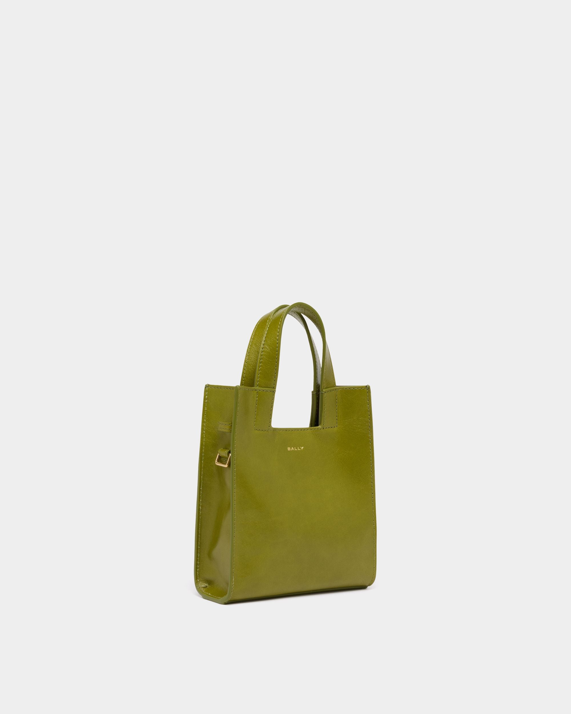 Bally Global - Easy Bally Small Tote Bag in Matcha Green Leather - Green