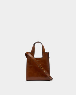 Petit sac cabas Easy Bally en cuir Amber Brown