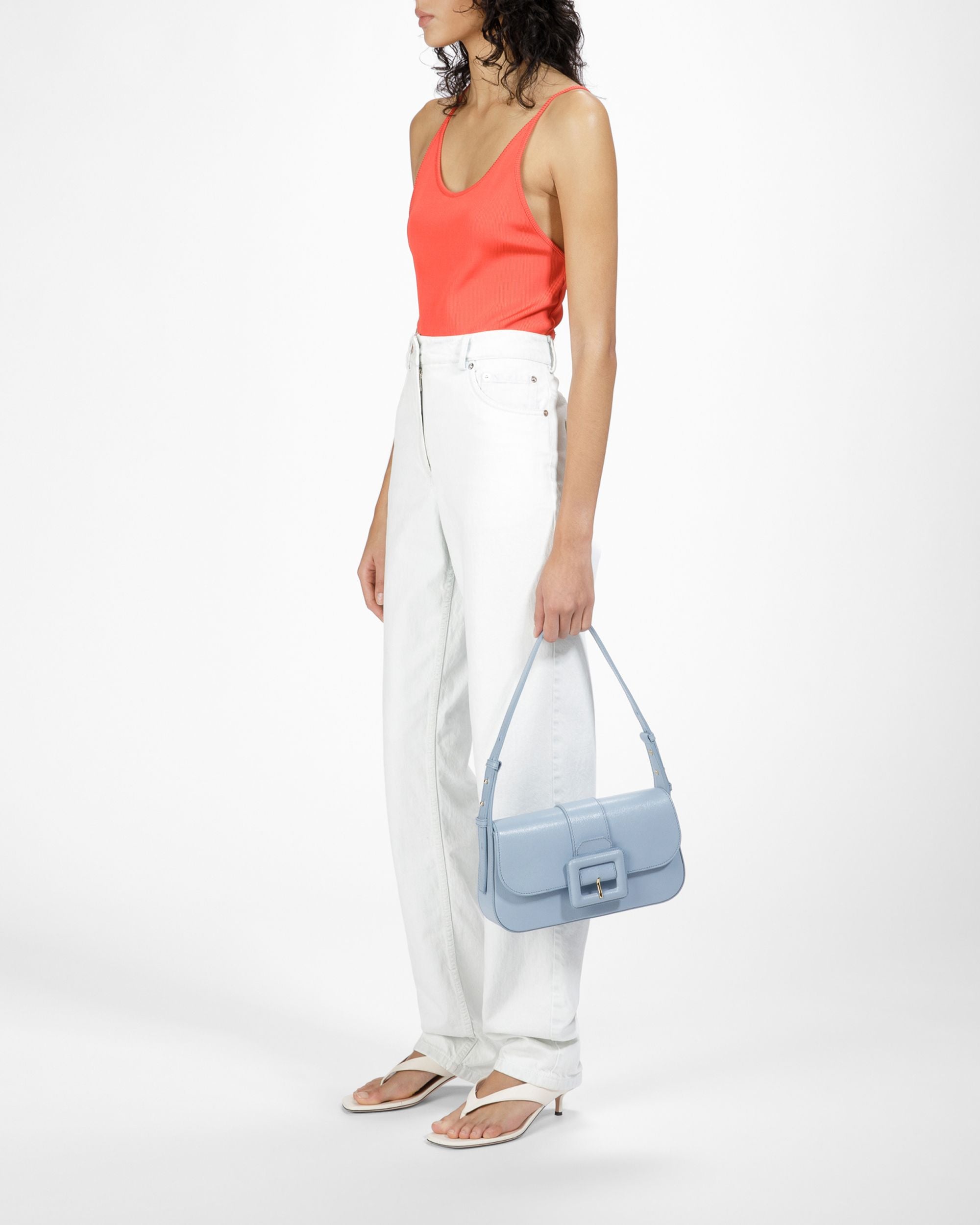 Bally Global - Jadha Bolso De Hombro De Piel En Azul Claro - Azul