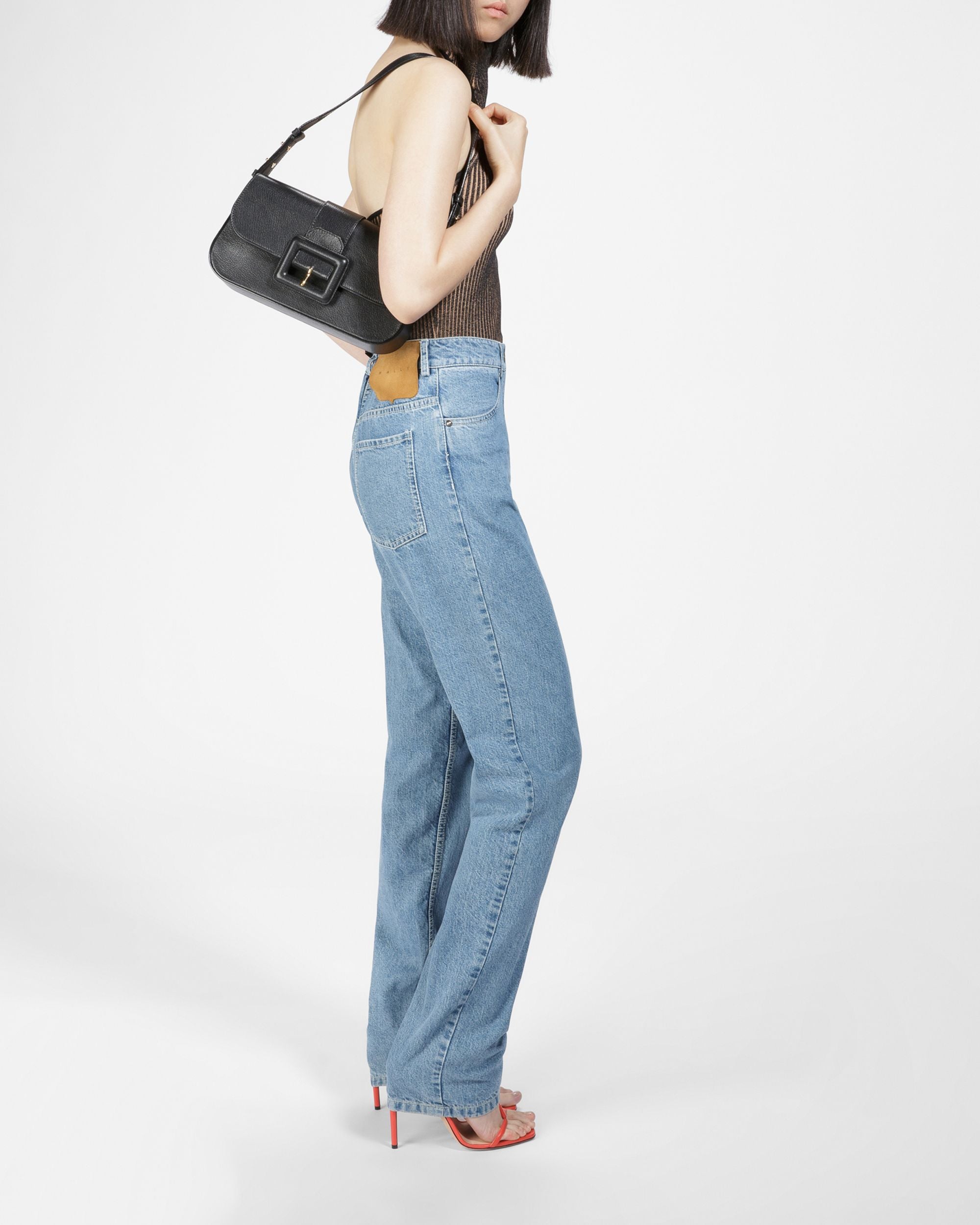 Bally Global - Jadha Bolso De Hombro De Piel En Negro - Negro