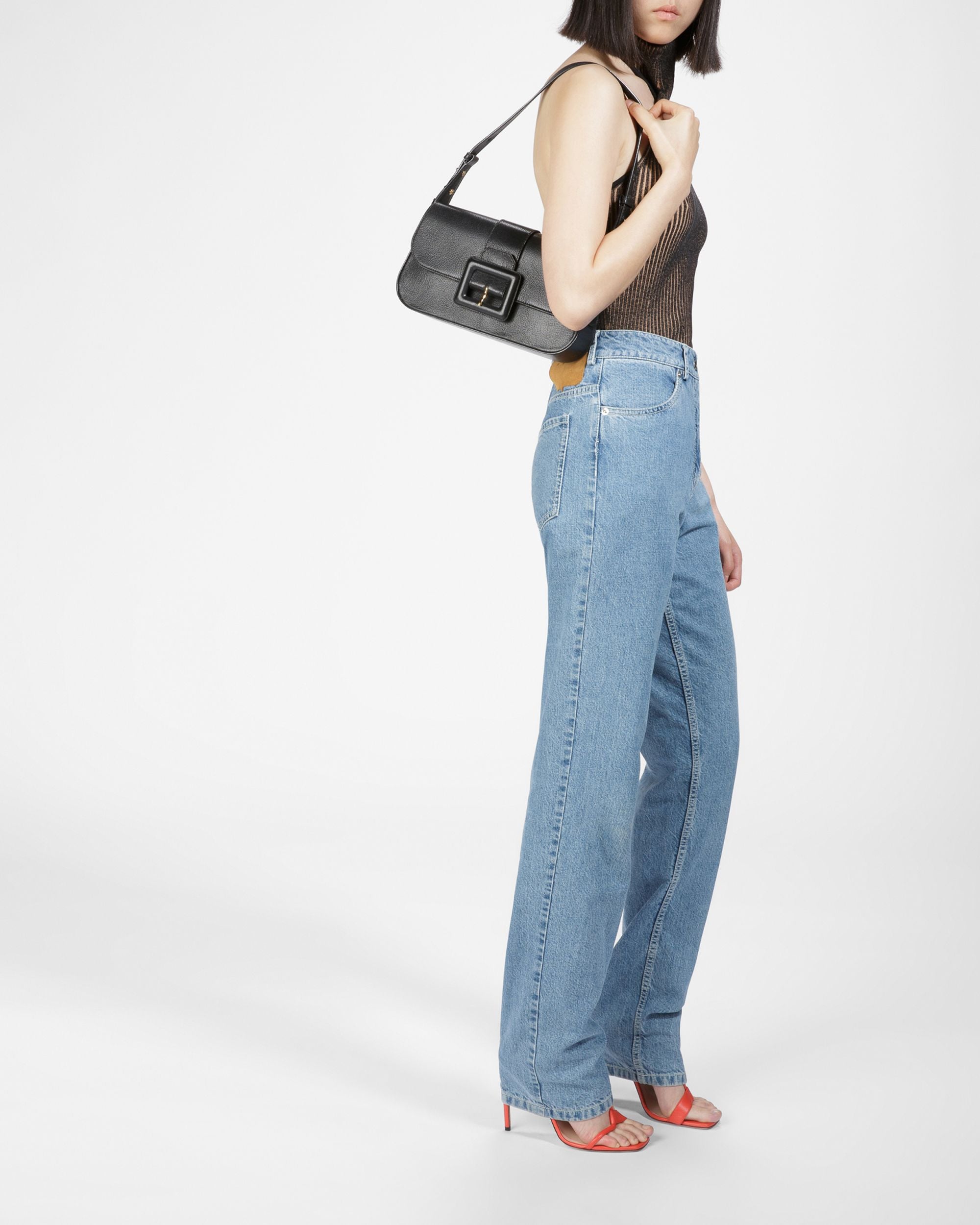 Bally Global - Jadha Bolso De Hombro De Piel En Negro - Negro