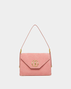 Emblem Top Handle In Quilted Suede