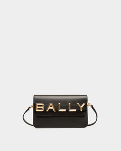Logo Crossbody In Black Leather