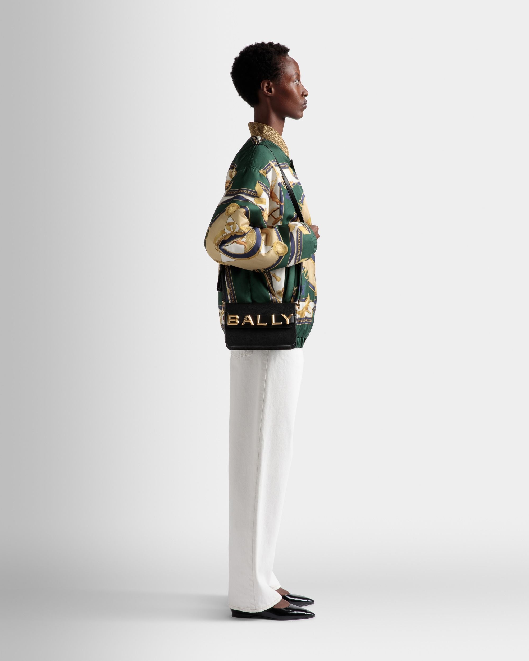 Bally Global - Logo Crossbody In Black Leather - Negro