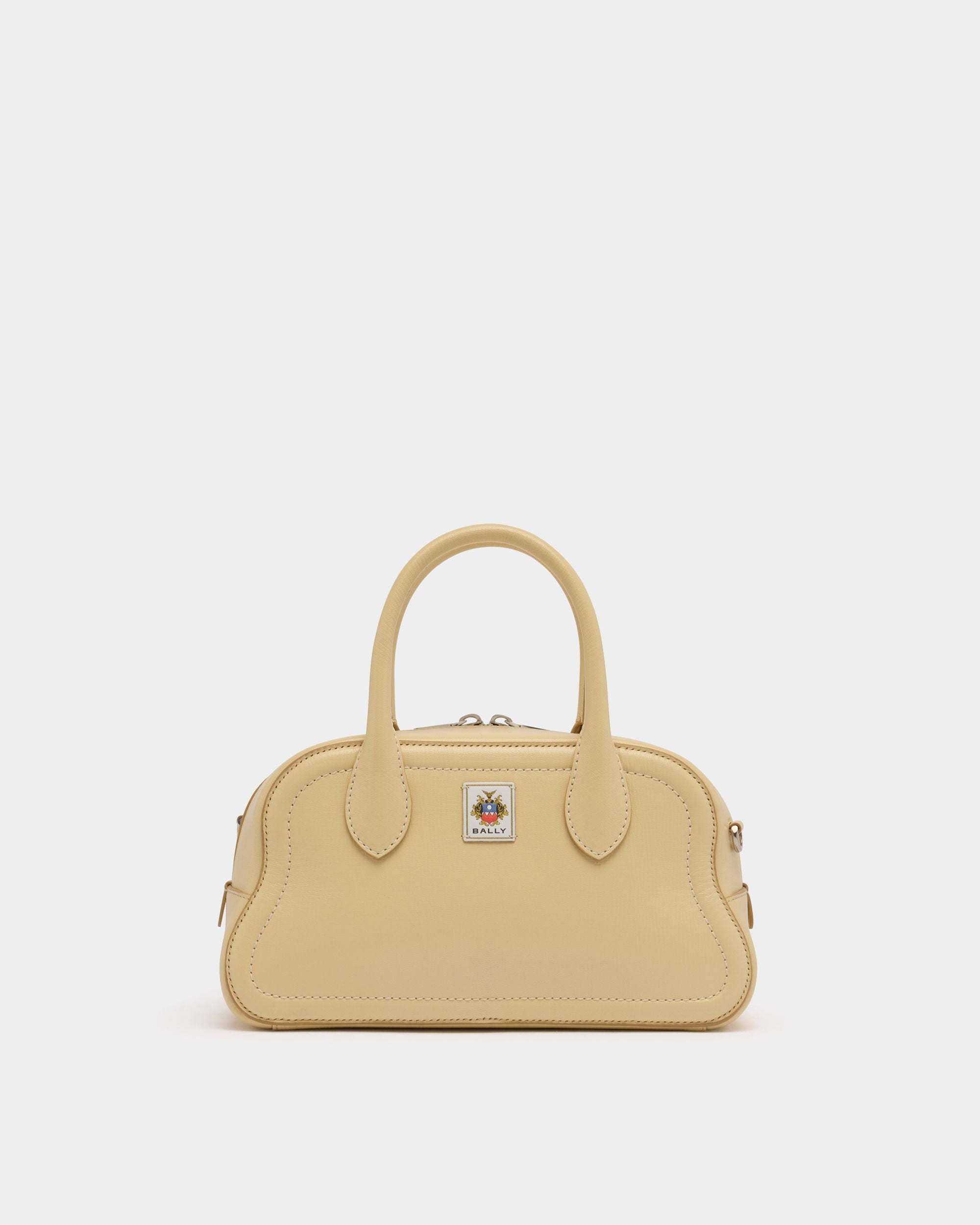 Bally Global - Bolso Con Asa Superior Unda De Piel Granulada Ginger - Beige