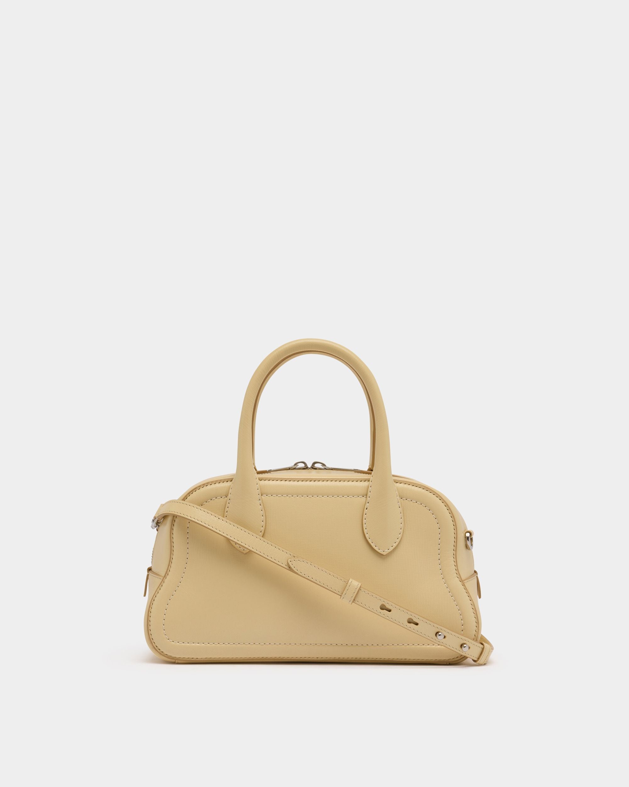Bally Global - Bolso Con Asa Superior Unda De Piel Granulada Ginger - Beige