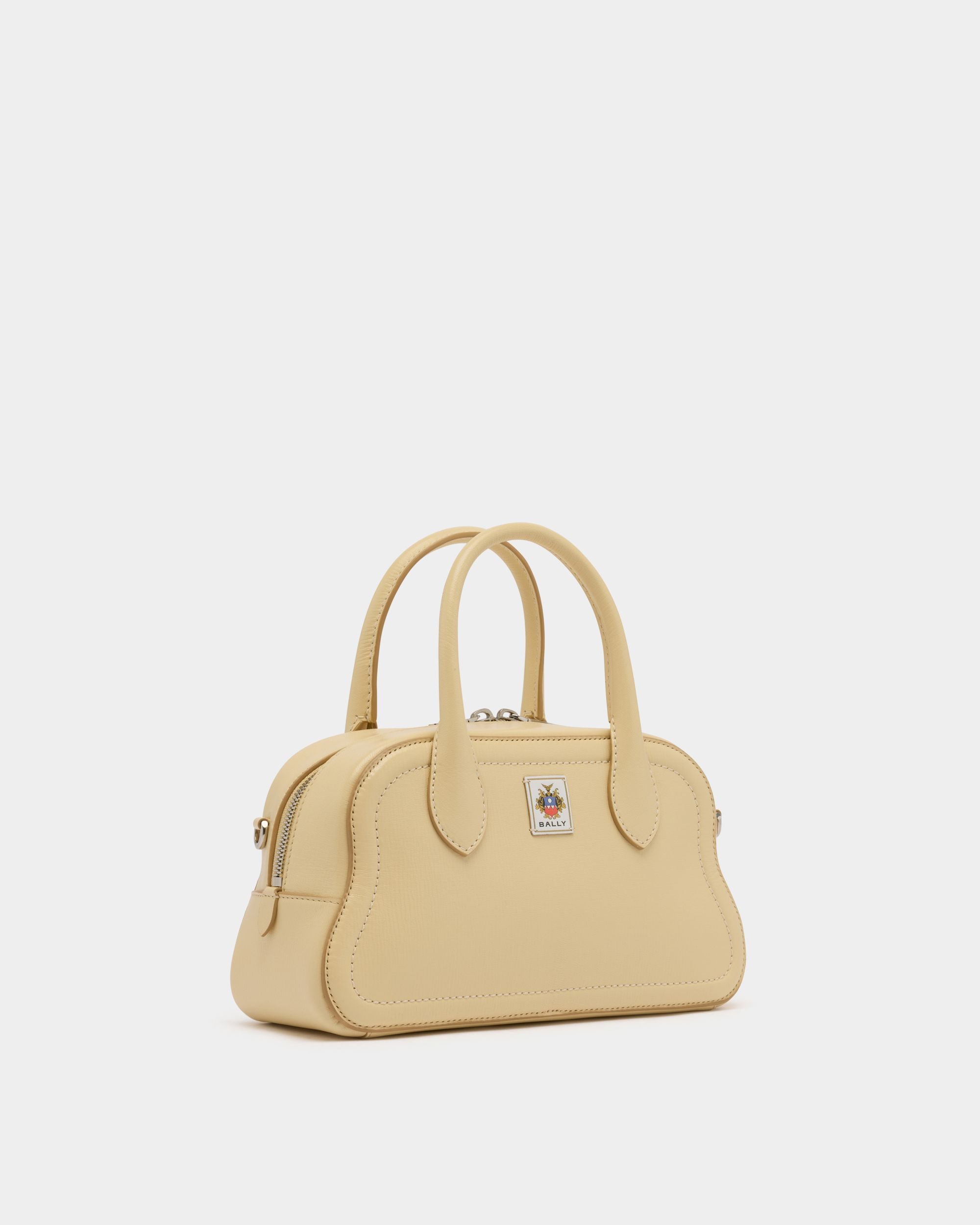 Bally Global - Bolso Con Asa Superior Unda De Piel Granulada Ginger - Beige