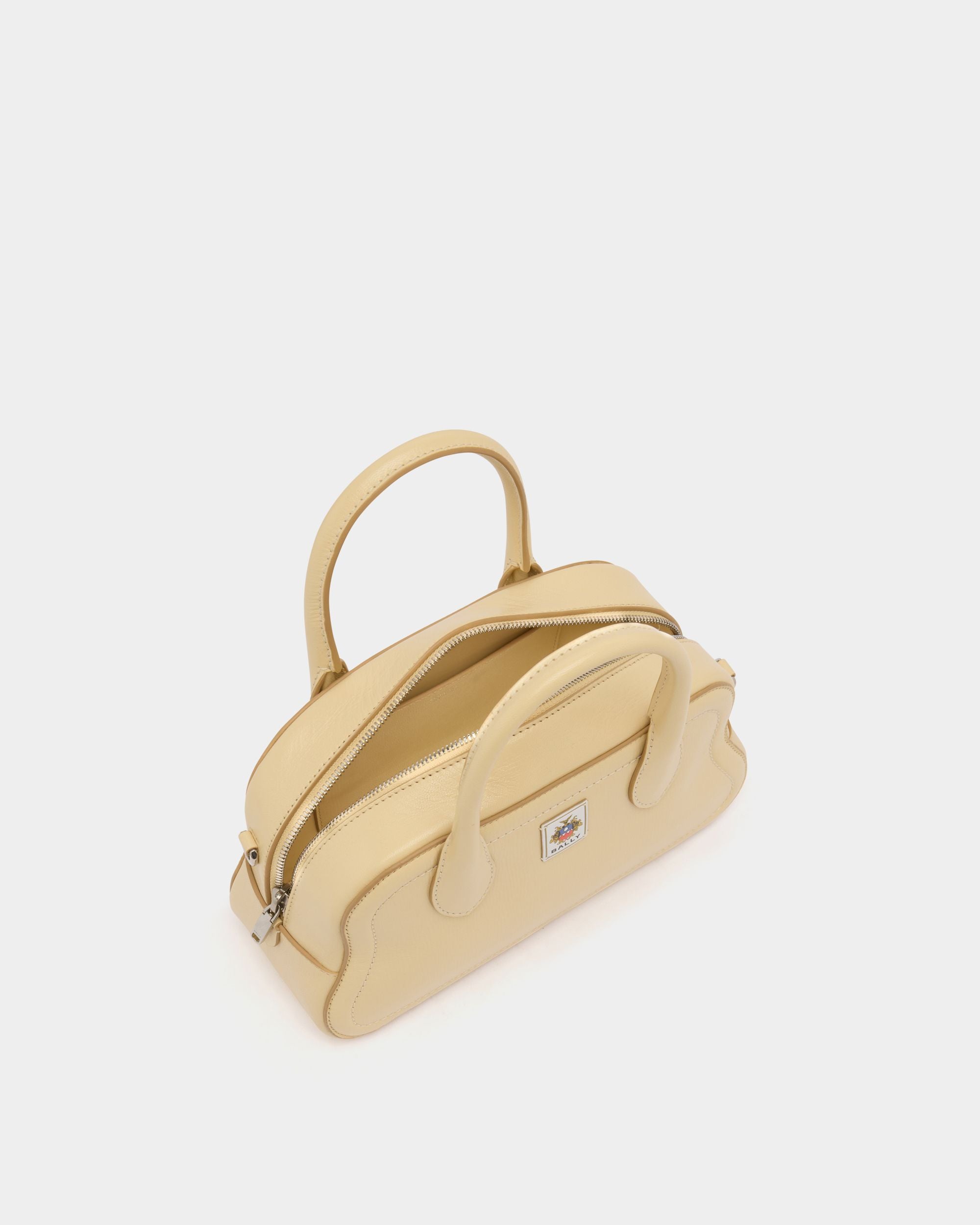 Bally Global - Bolso Con Asa Superior Unda De Piel Granulada Ginger - Beige