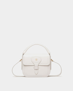 Minibolso Beckett De Piel Cepillada Blanca