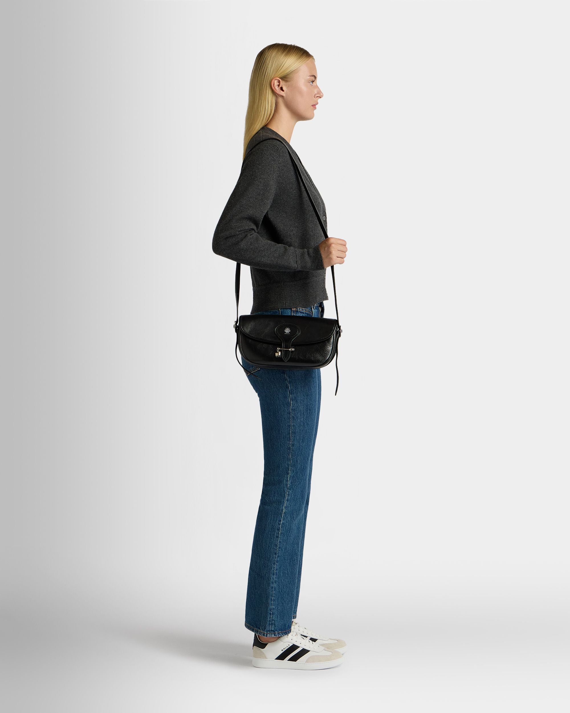 Bally Global - Bandolera Beckett De Piel Negra - Negro