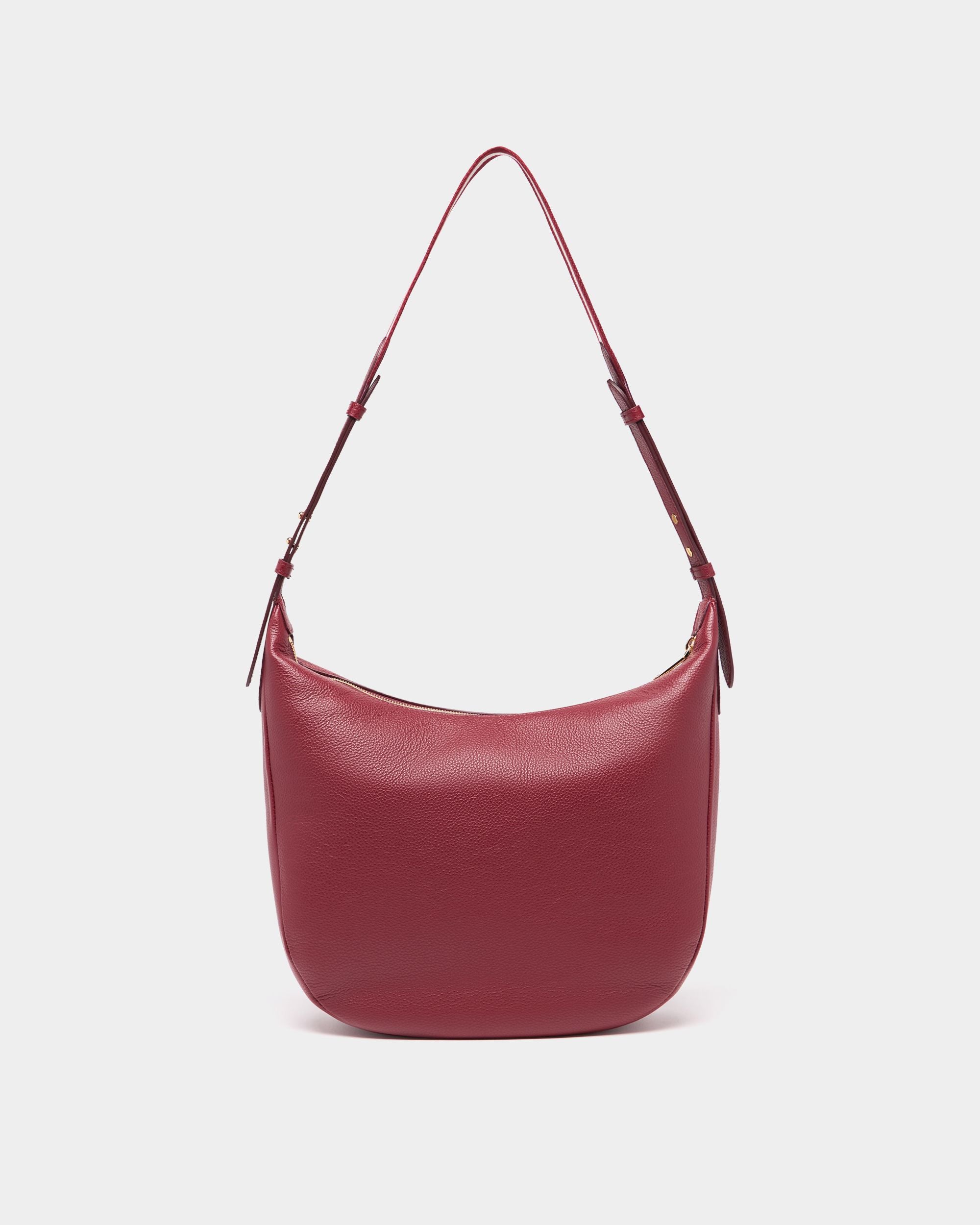 Bally Global - Hera Hobo Bag in Ruby Red Grained Leather - Red