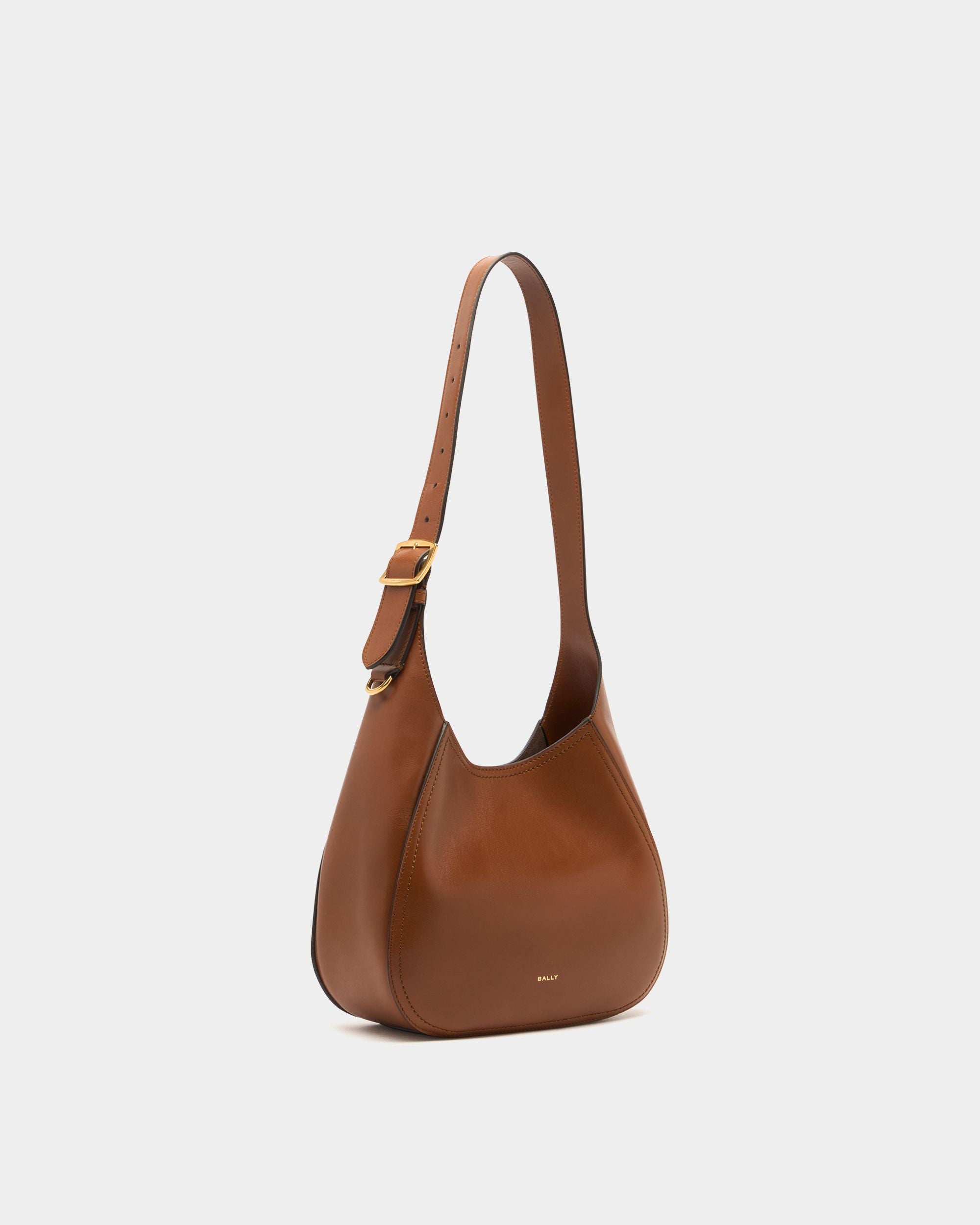 Bally Global - Kleine Hobo-Tasche Althea aus Leder in Amber Brown - Braun