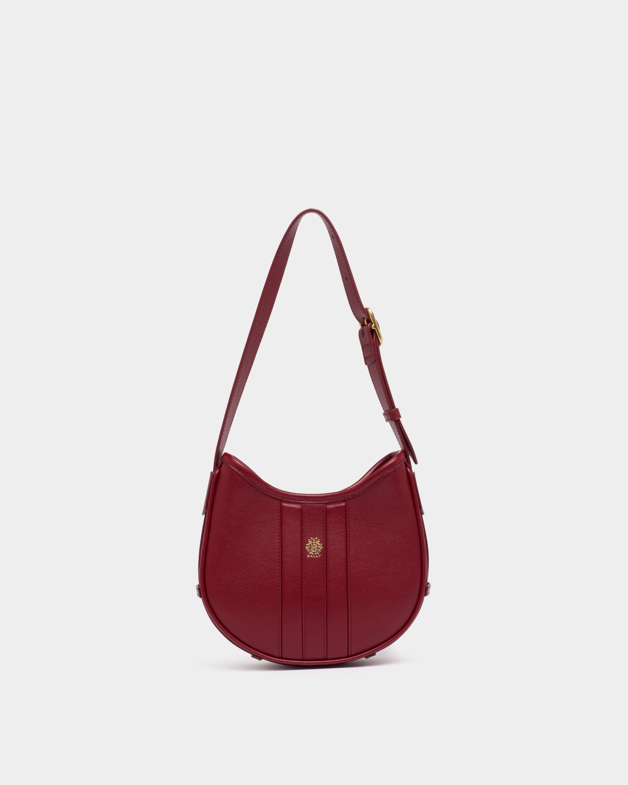 Bally Global - Signature Hobo Bag in Ruby Red Leather - Red