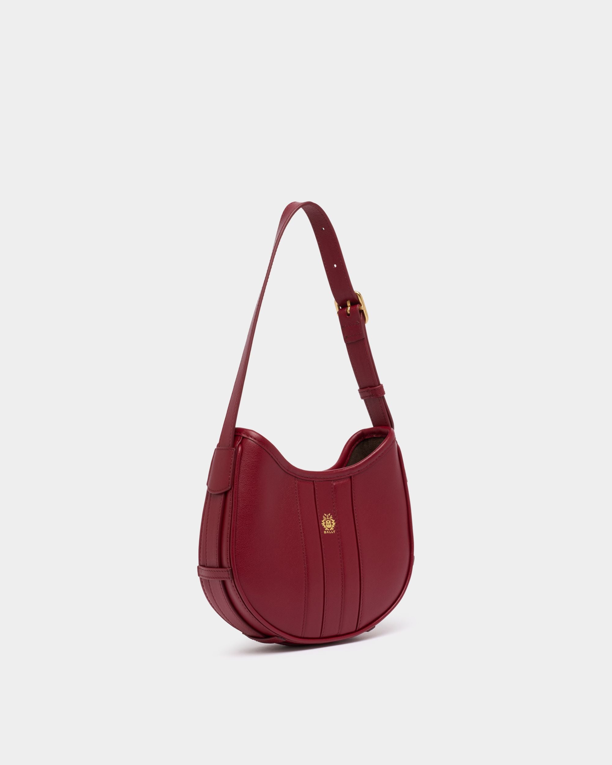 Bally Global - Signature Hobo Bag in Ruby Red Leather - Red