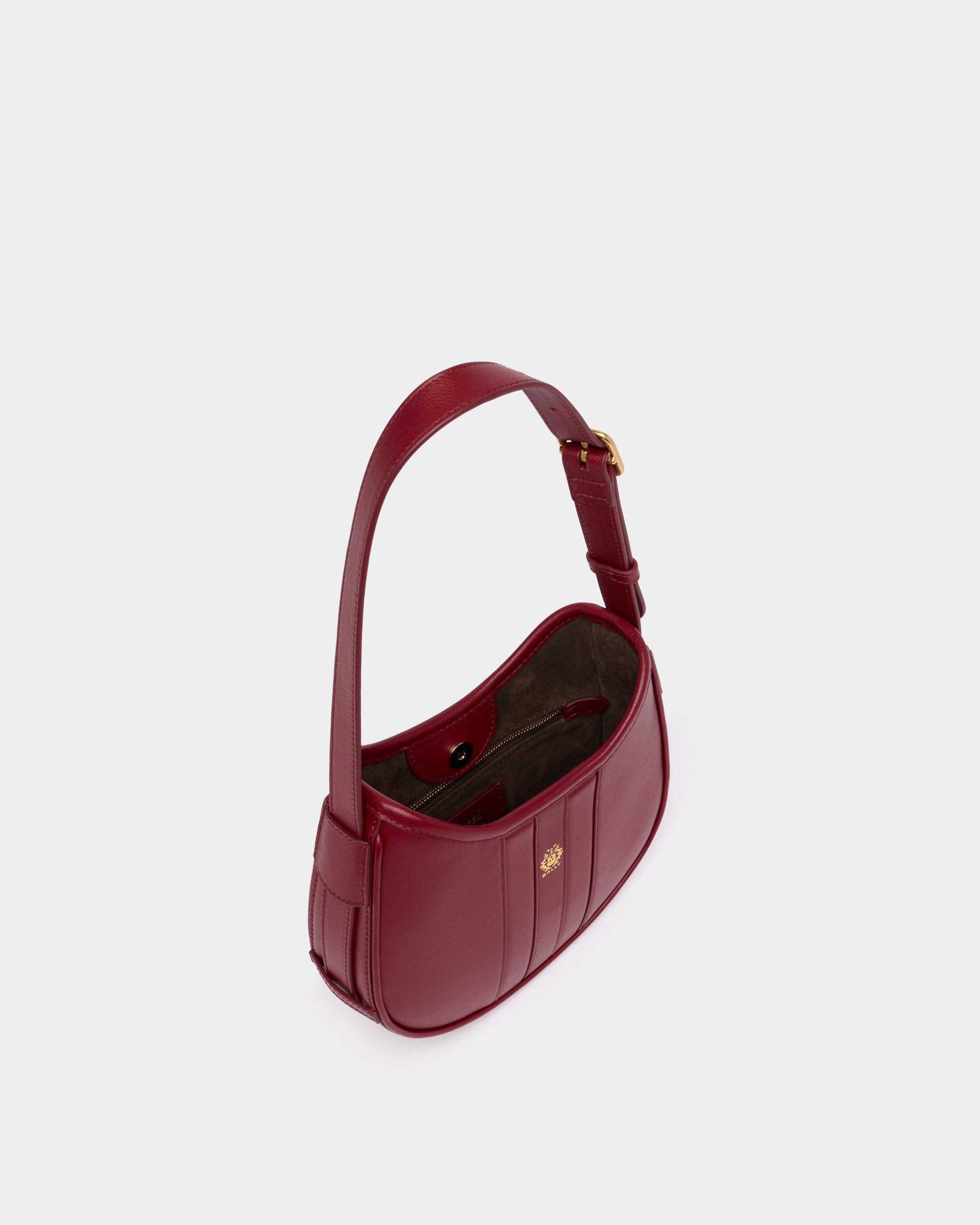 Bally Global - Signature Hobo Bag in Ruby Red Leather - Red