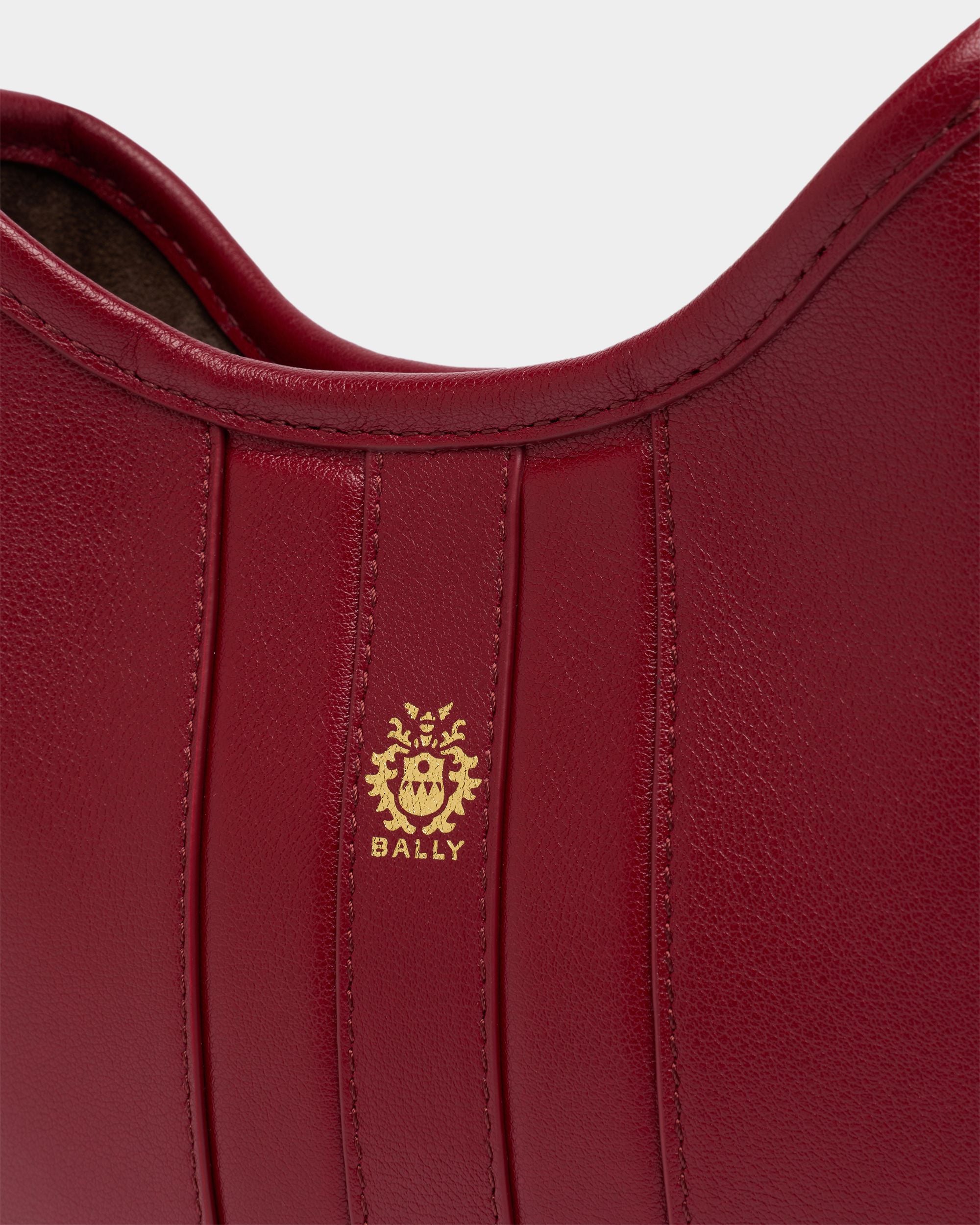 Bally Global - Signature Hobo Bag in Ruby Red Leather - Red