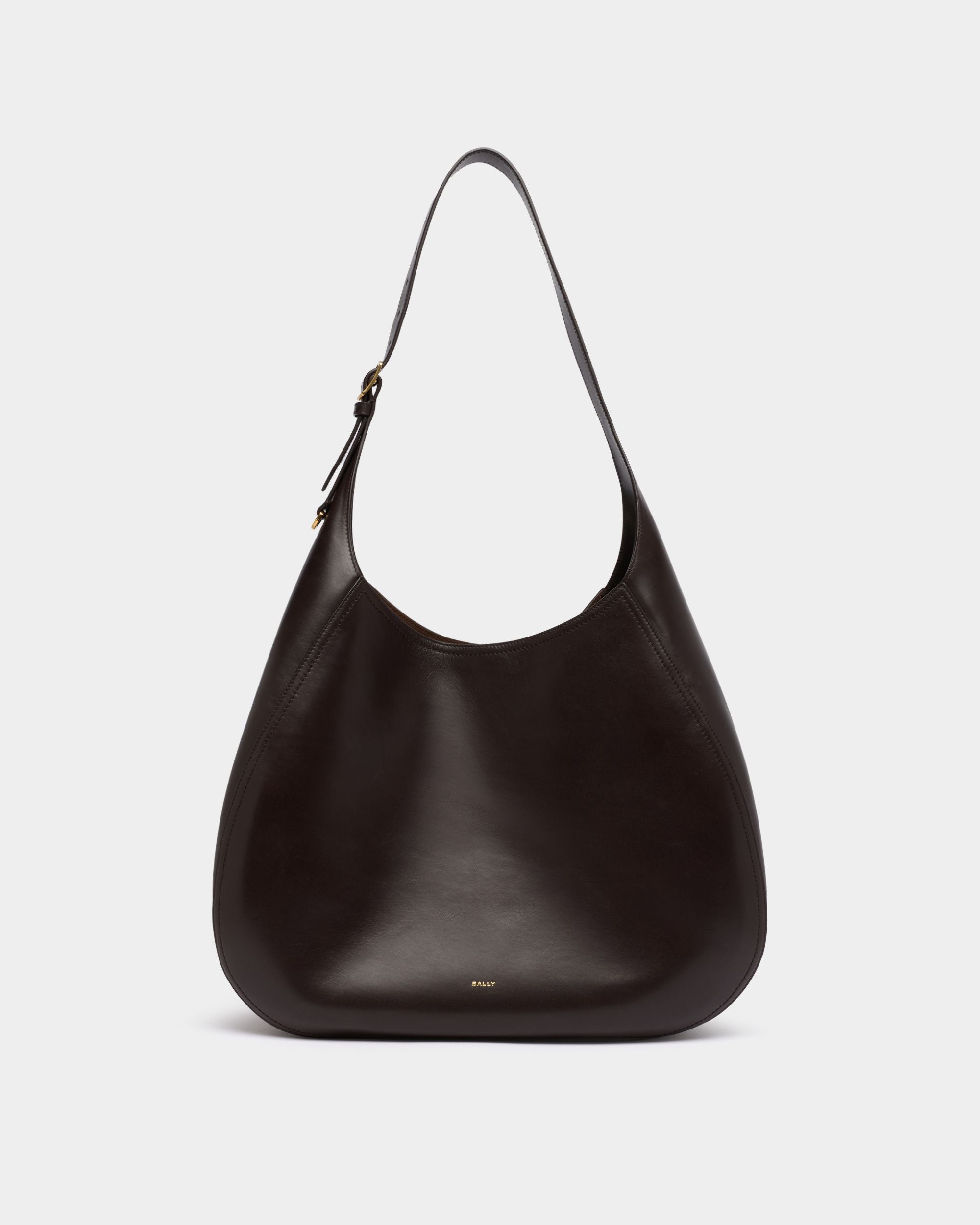 Bally Global - Althea Large Hobo Bag in Chocolate Leather - Brown