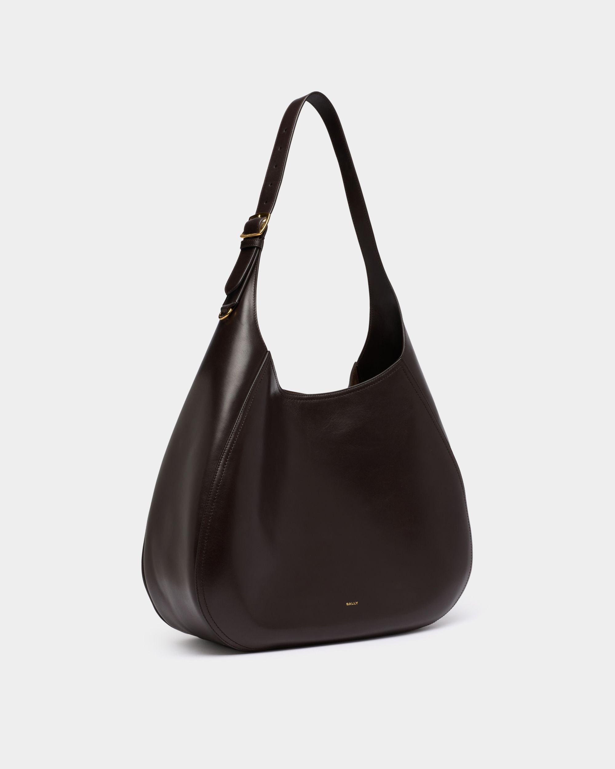 Bally Global - Althea Large Hobo Bag in Chocolate Leather - Brown