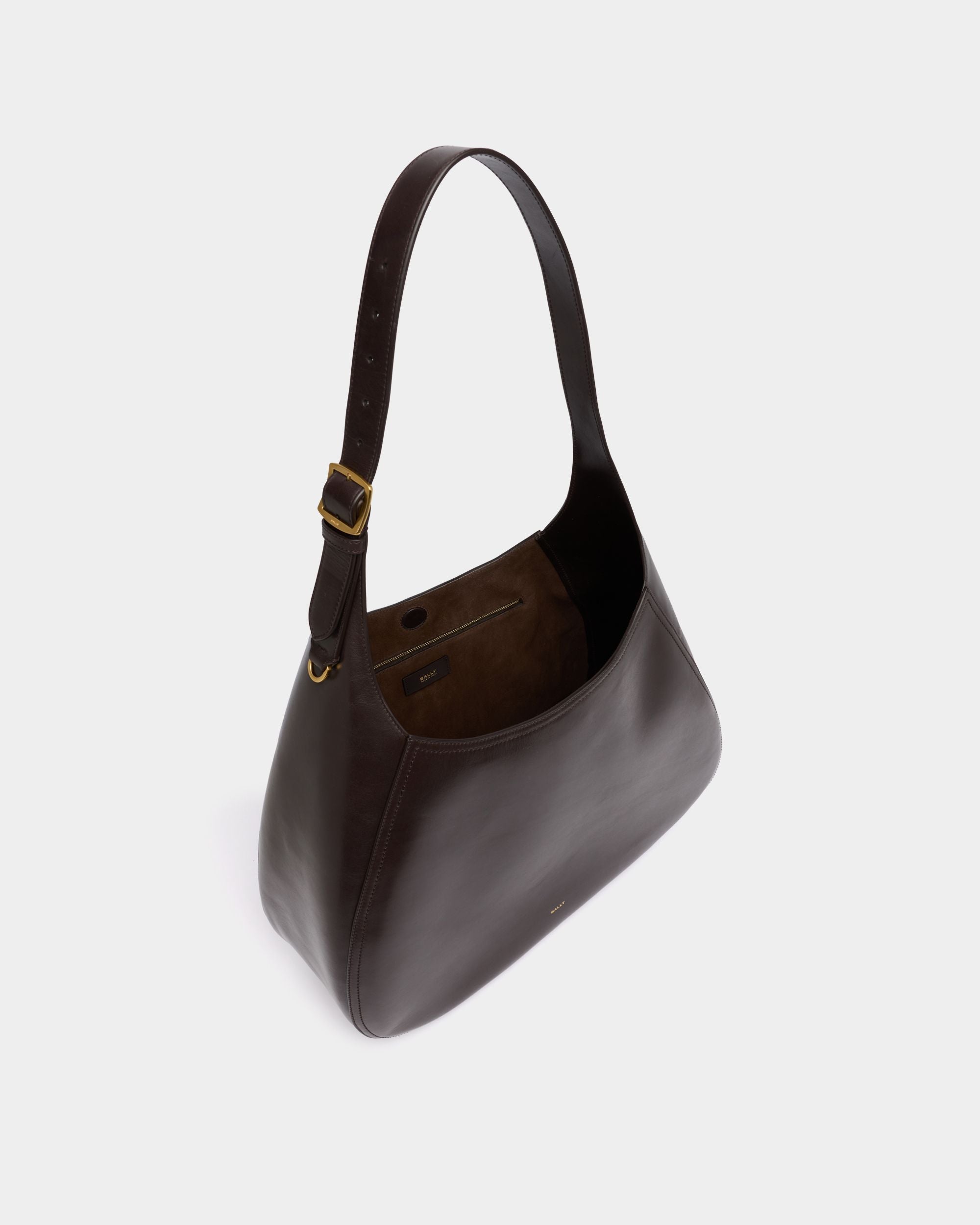 Bally Global - Althea Large Hobo Bag in Chocolate Leather - Brown