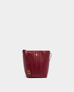 Signature Bucket Bag in Ruby Red Leather