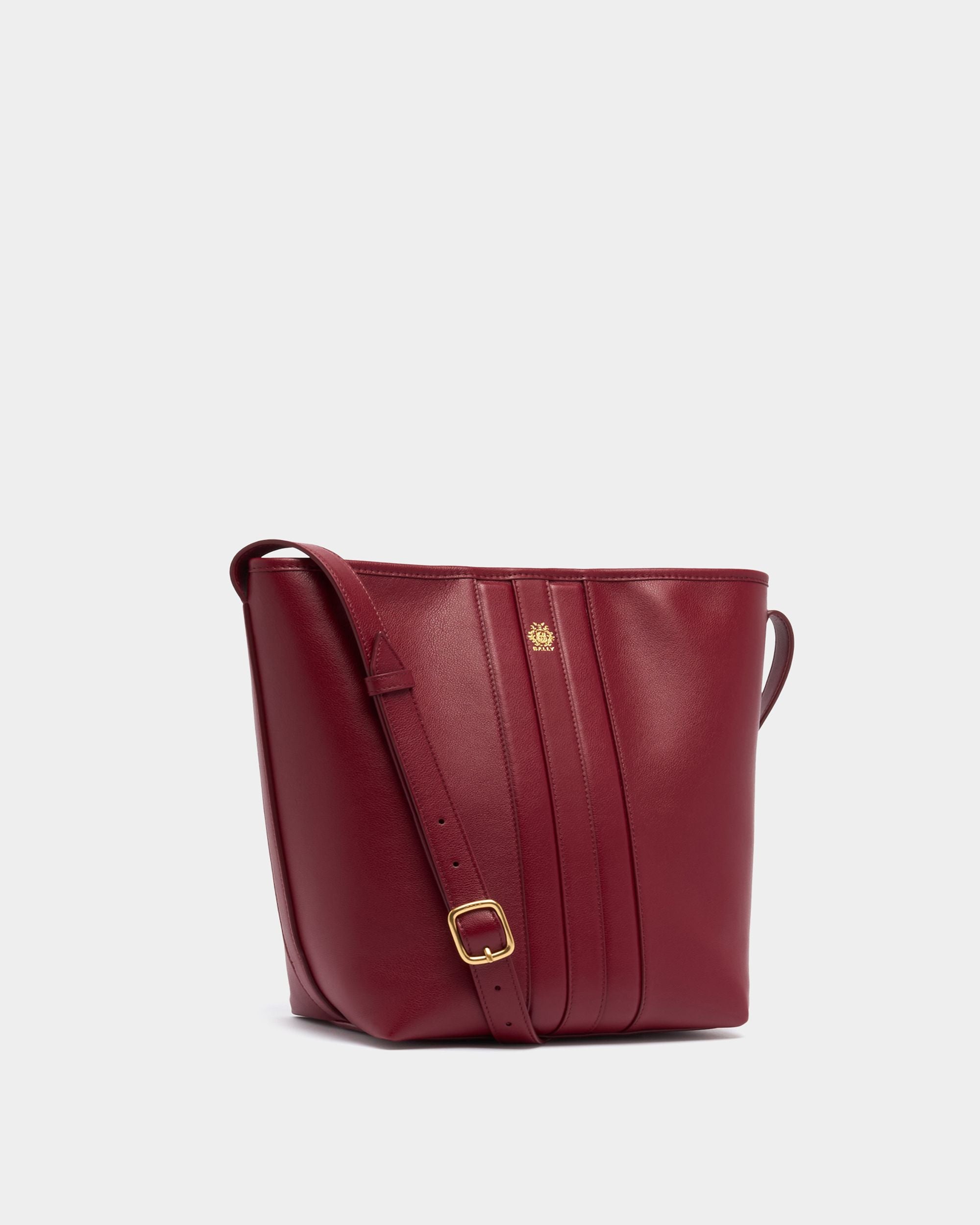 Bally Global - Signature Bucket Bag in Ruby Red Leather - Red