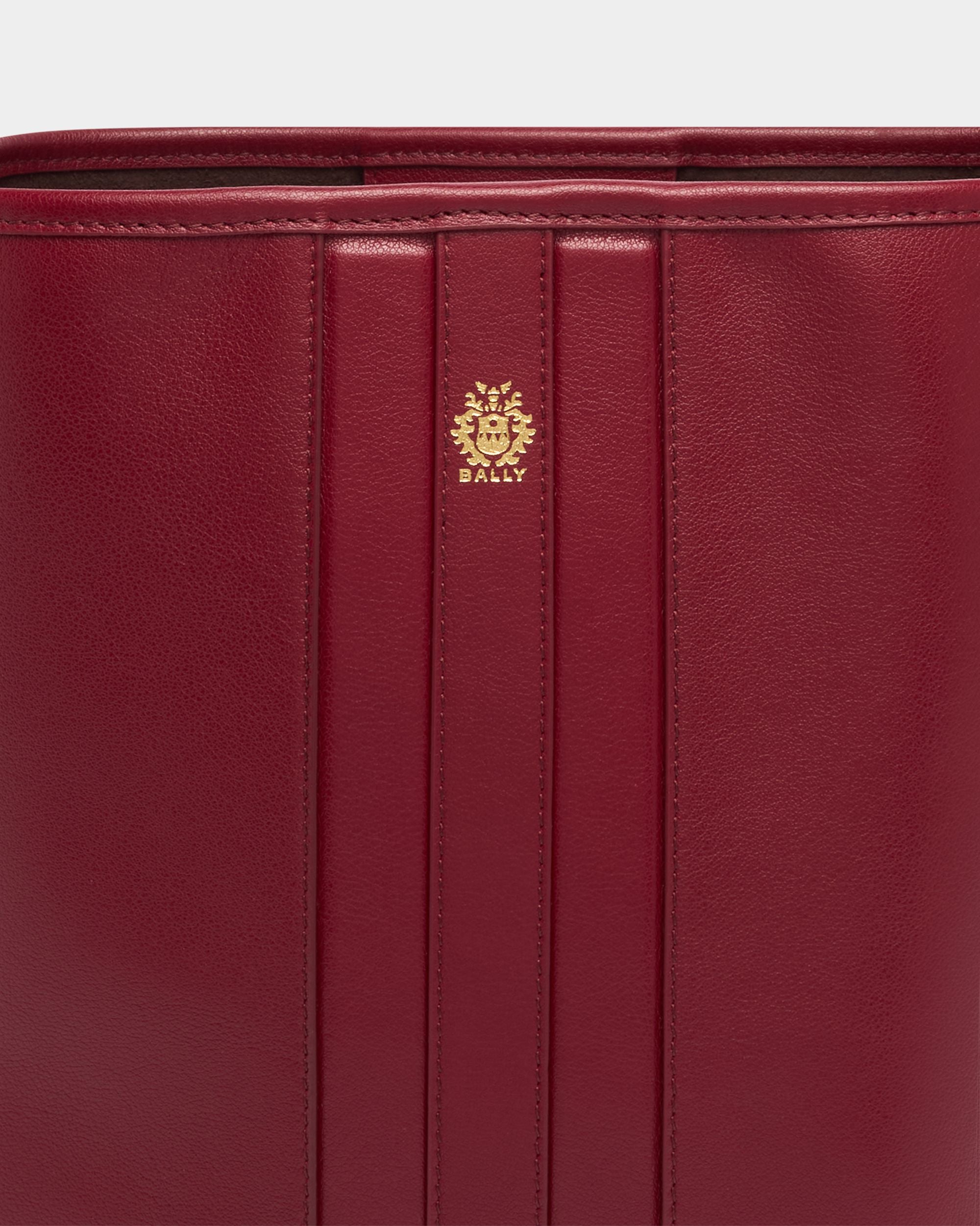 Bally Global - Signature Bucket Bag in Ruby Red Leather - Red