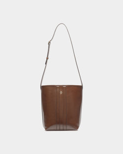 Signature Beuteltasche Aus Leder In Marron Glacé