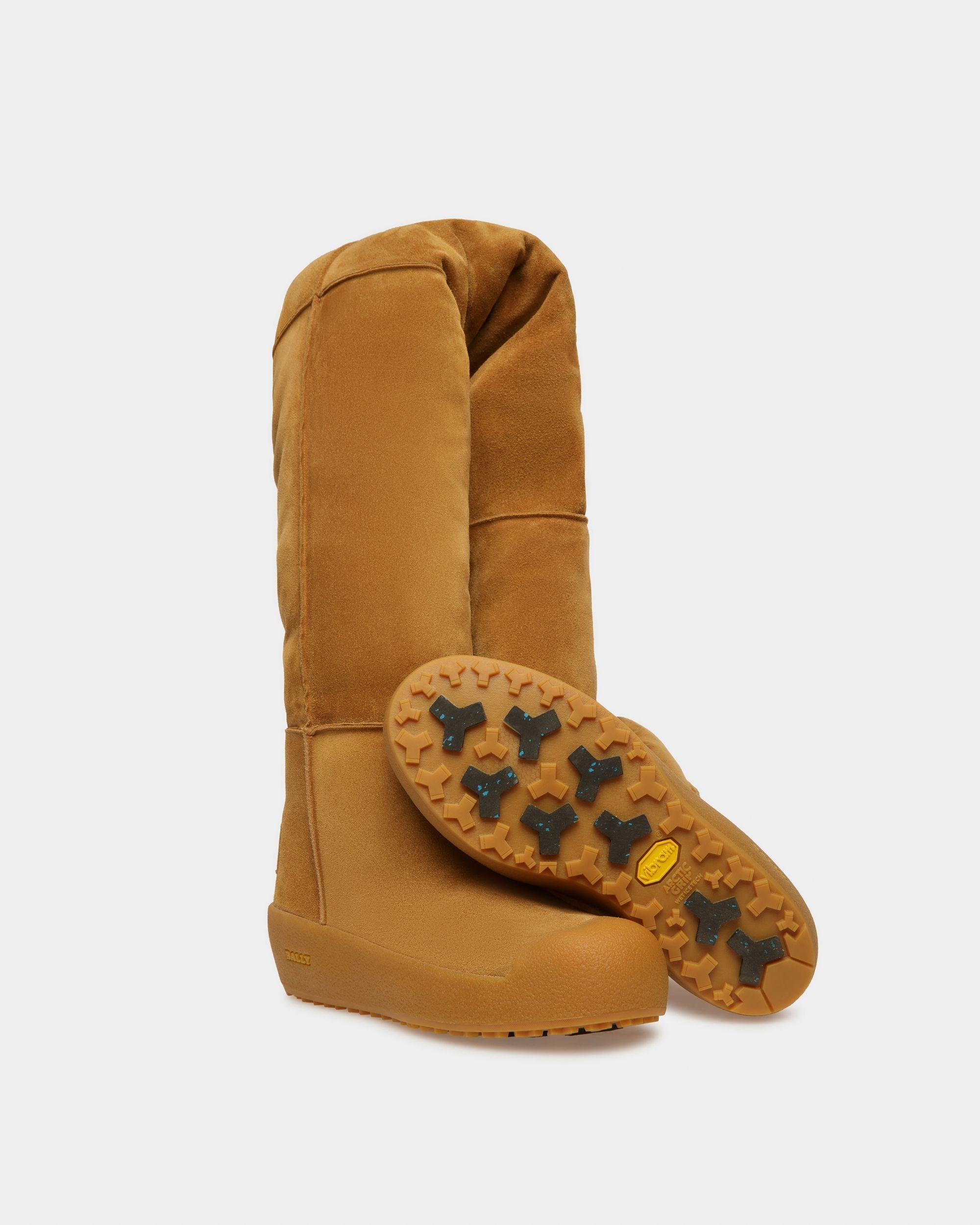 Bally Global - Cortina Botas Altas De Piel En Cámel - Marrón