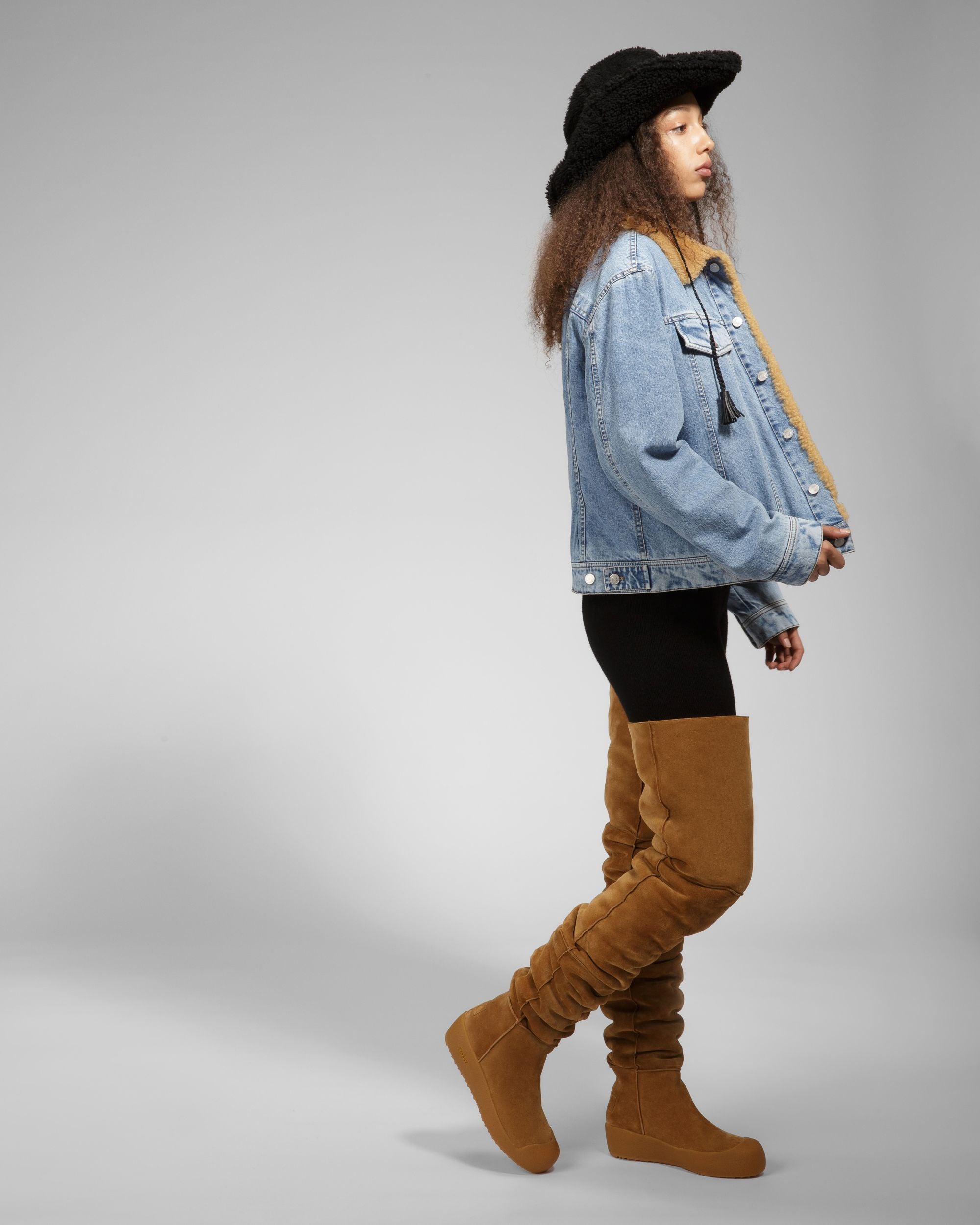 Bally Global - Cortina Botas Altas De Piel En Cámel - Marrón