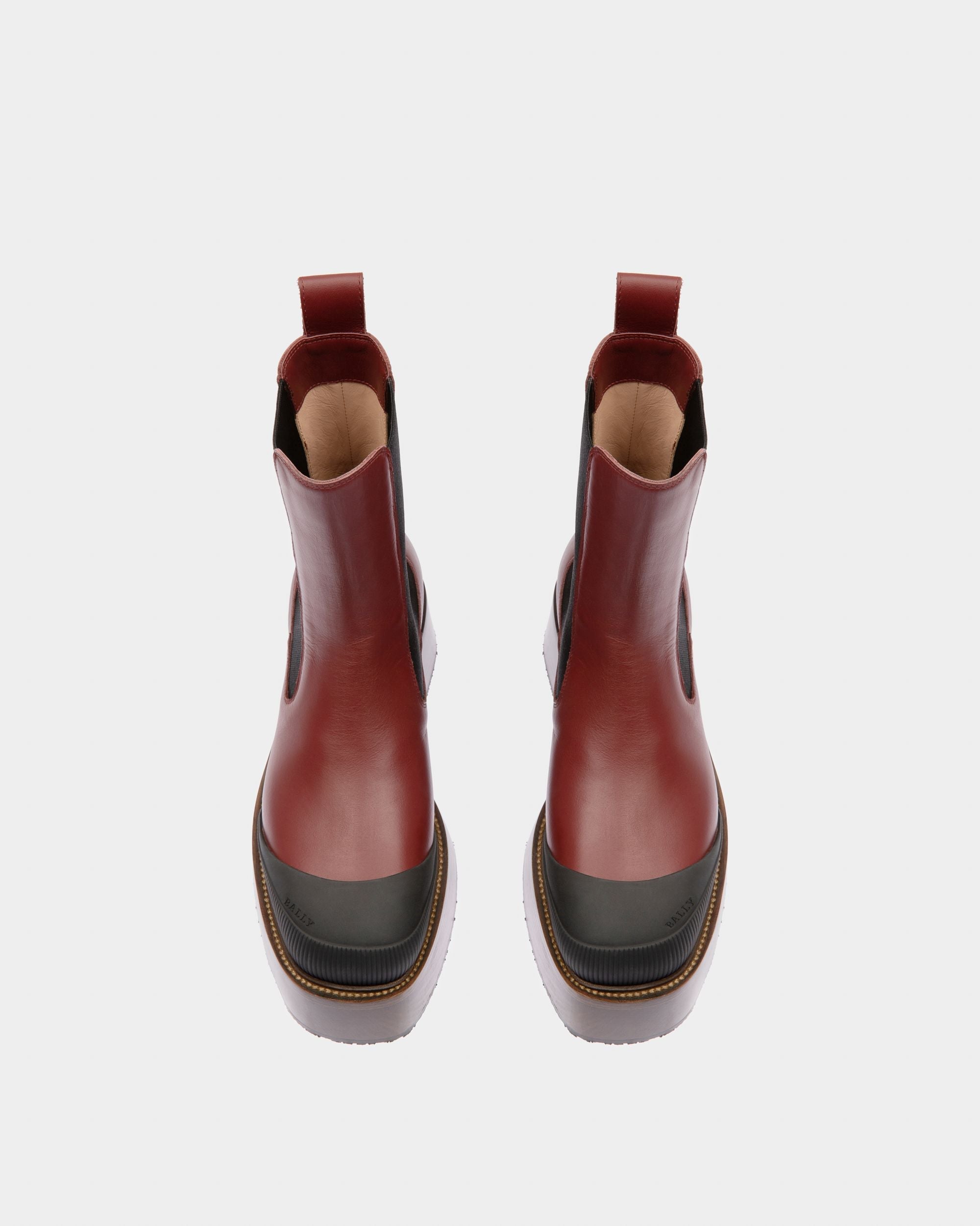 Bally Global - Ilene Leather Booties In Heritage Red - Red