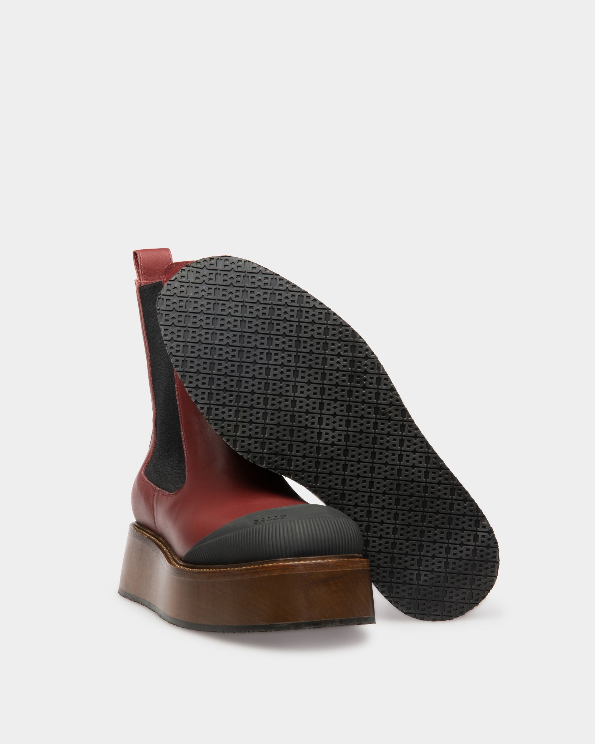 Bally Global - Ilene Leather Booties In Heritage Red - Red