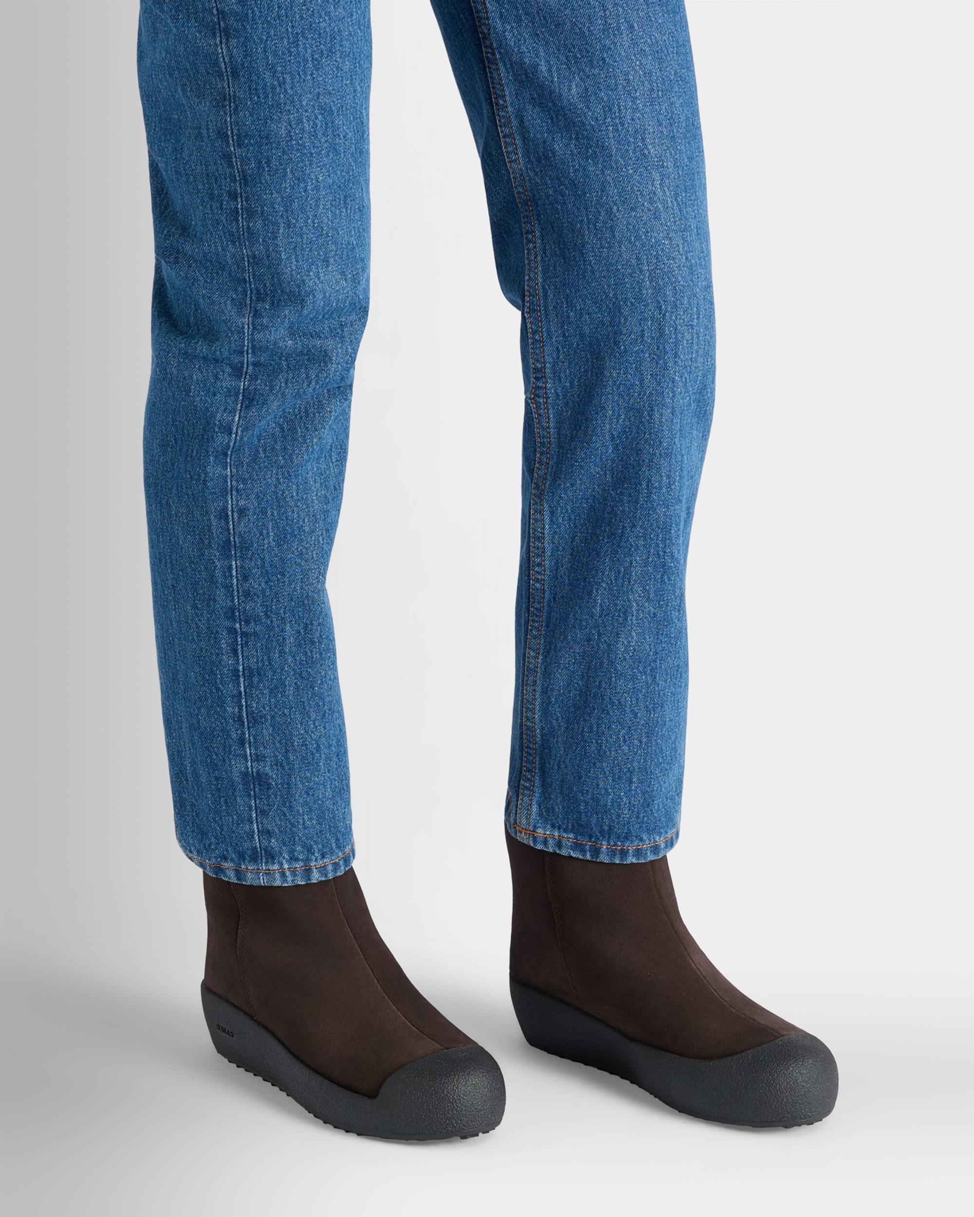 Bally Global - Botín Bally Curling De Ante Ébano - Marrón