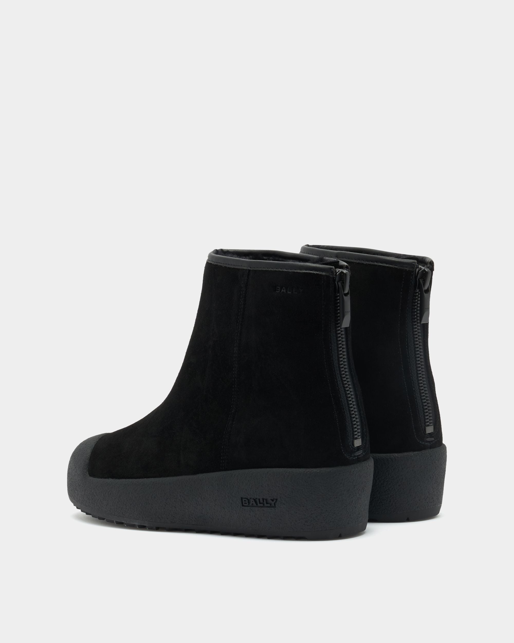 Bally Global - Bally Curling Bootie in Black Suede - Black