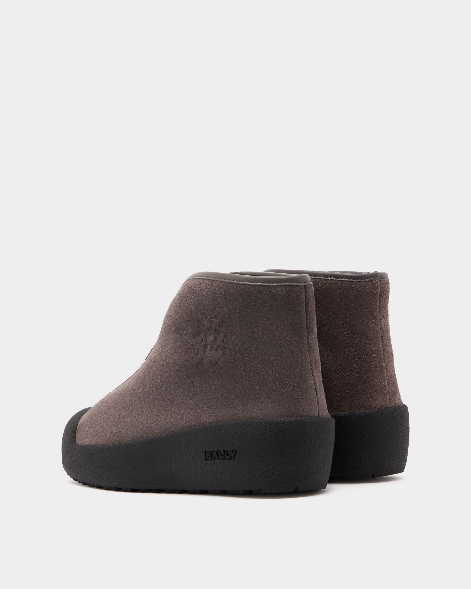 Bally Global - Bally Curling Stiefelette aus Veloursleder in Grau - Grau