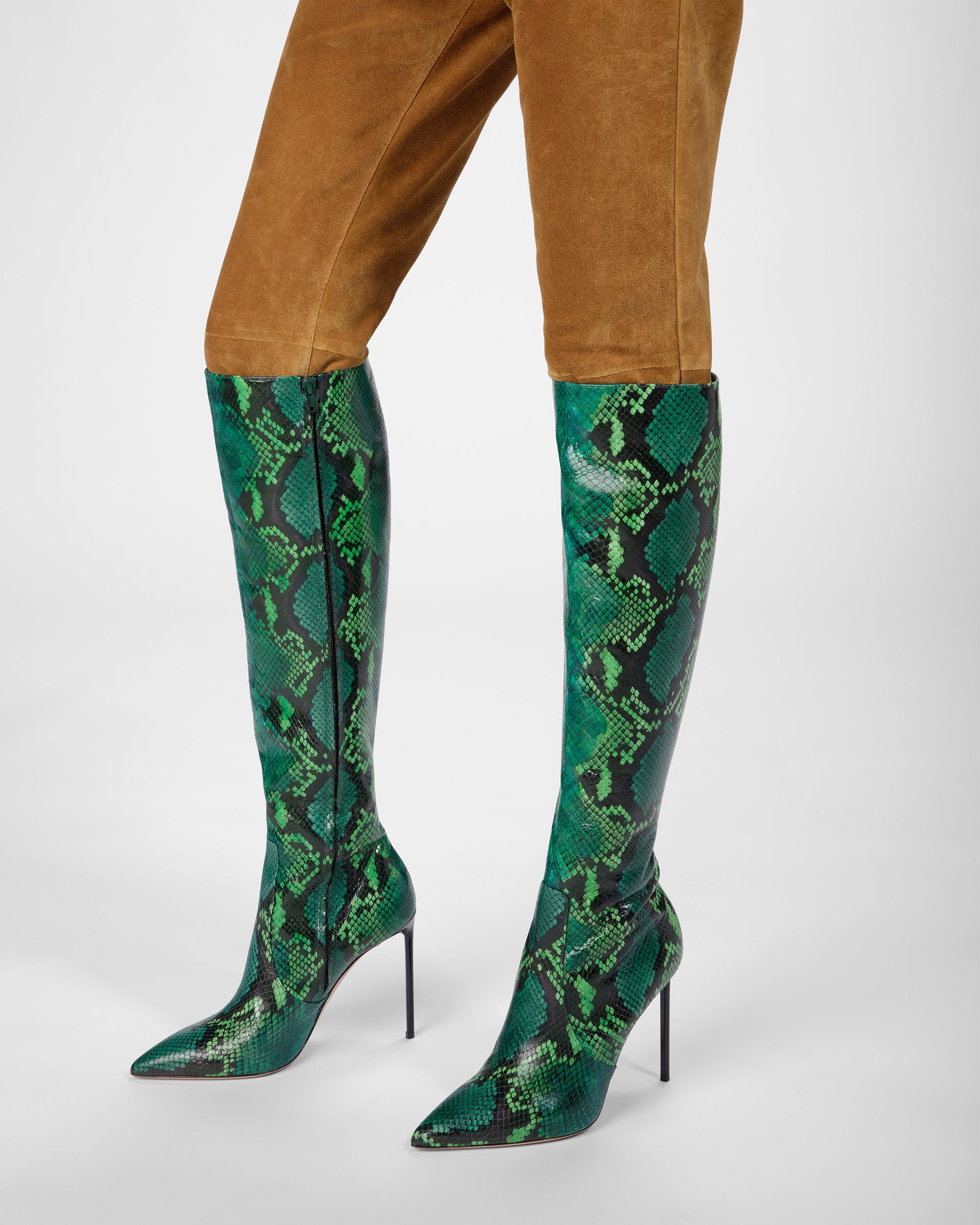 Bally Global - Block Boot In Python Print - Green